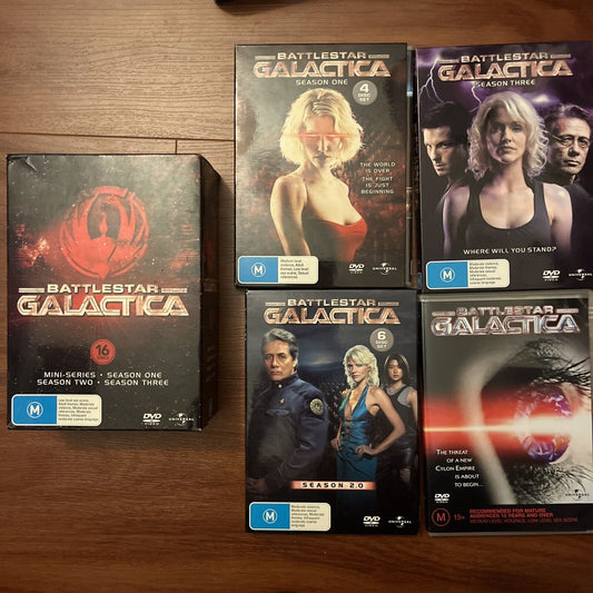 Battlestar Galactica : Series 1-3 (DVD, 2003, 16-Disc) Region 4&2