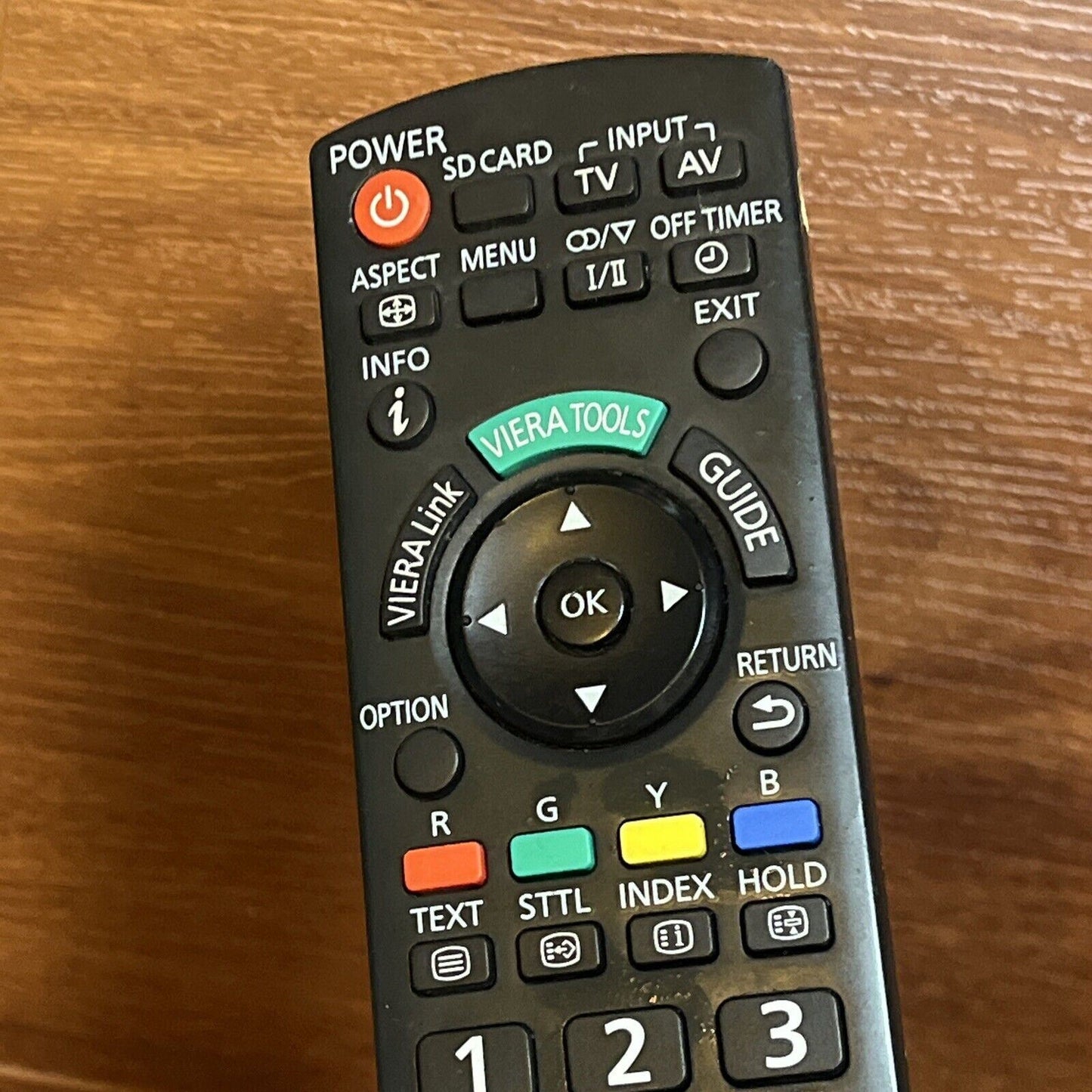 Genuine Panasonic N2QAYB000494 Remote Control for TV *Missing Battery Cover*