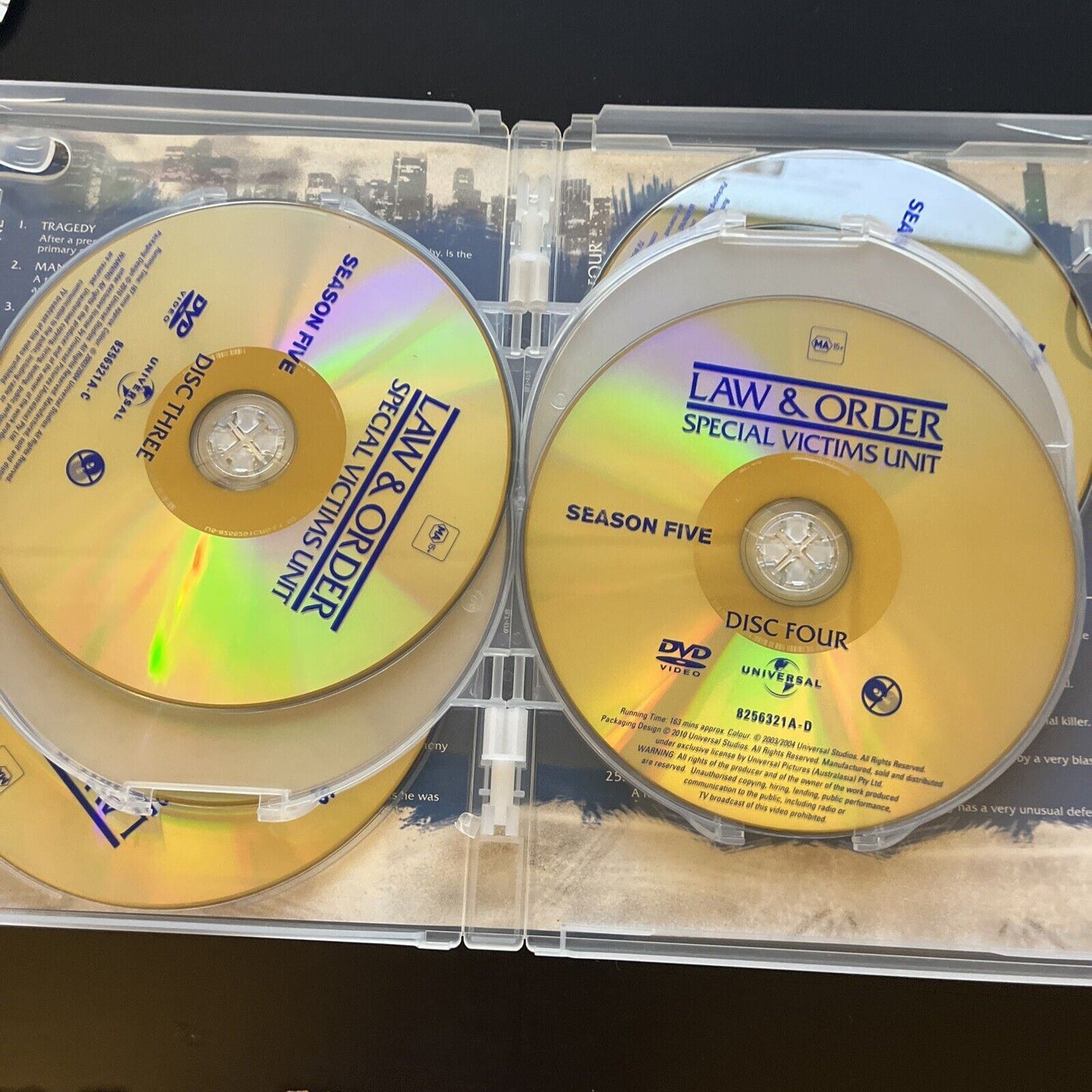 Law And Order - Special Victims Unit : Season 5 (DVD, 2003, 6-Disc) Region 4 &2