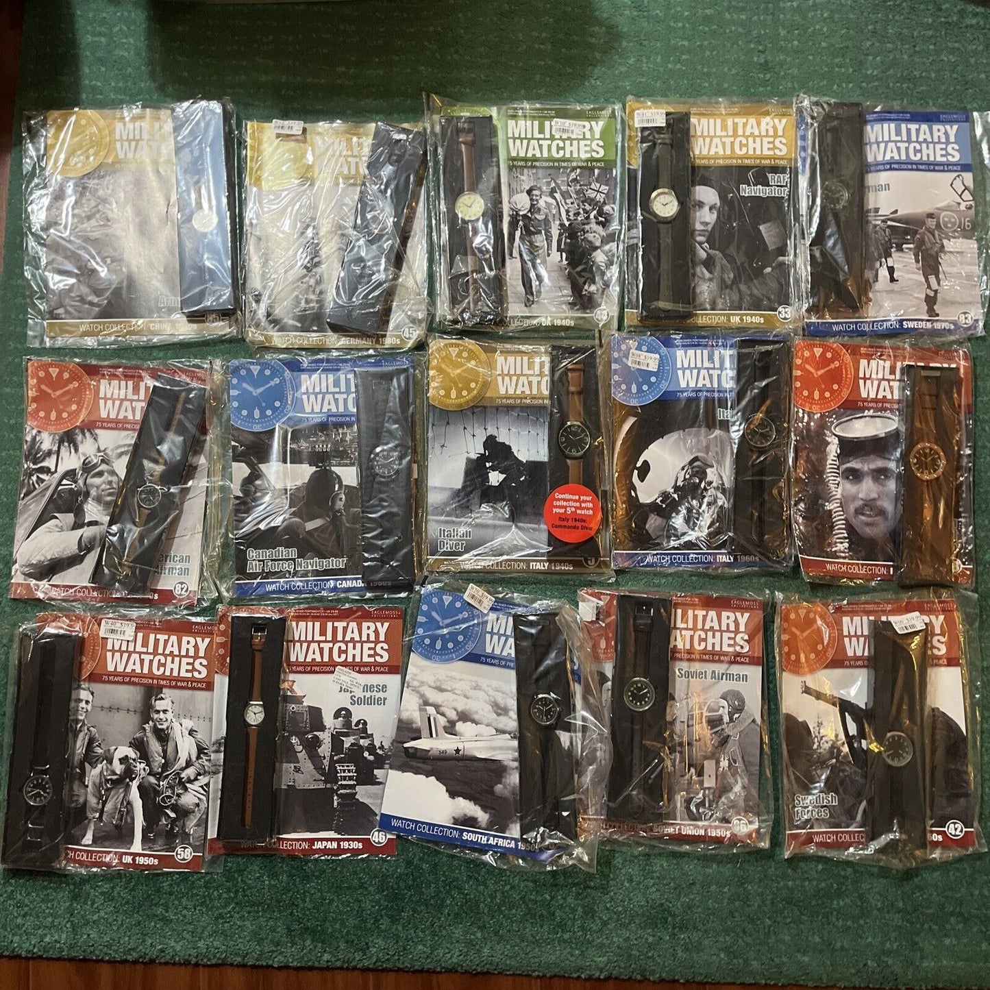 15x Military Watches: Swedish Forces, Soviet Airman, Canadian Air Force