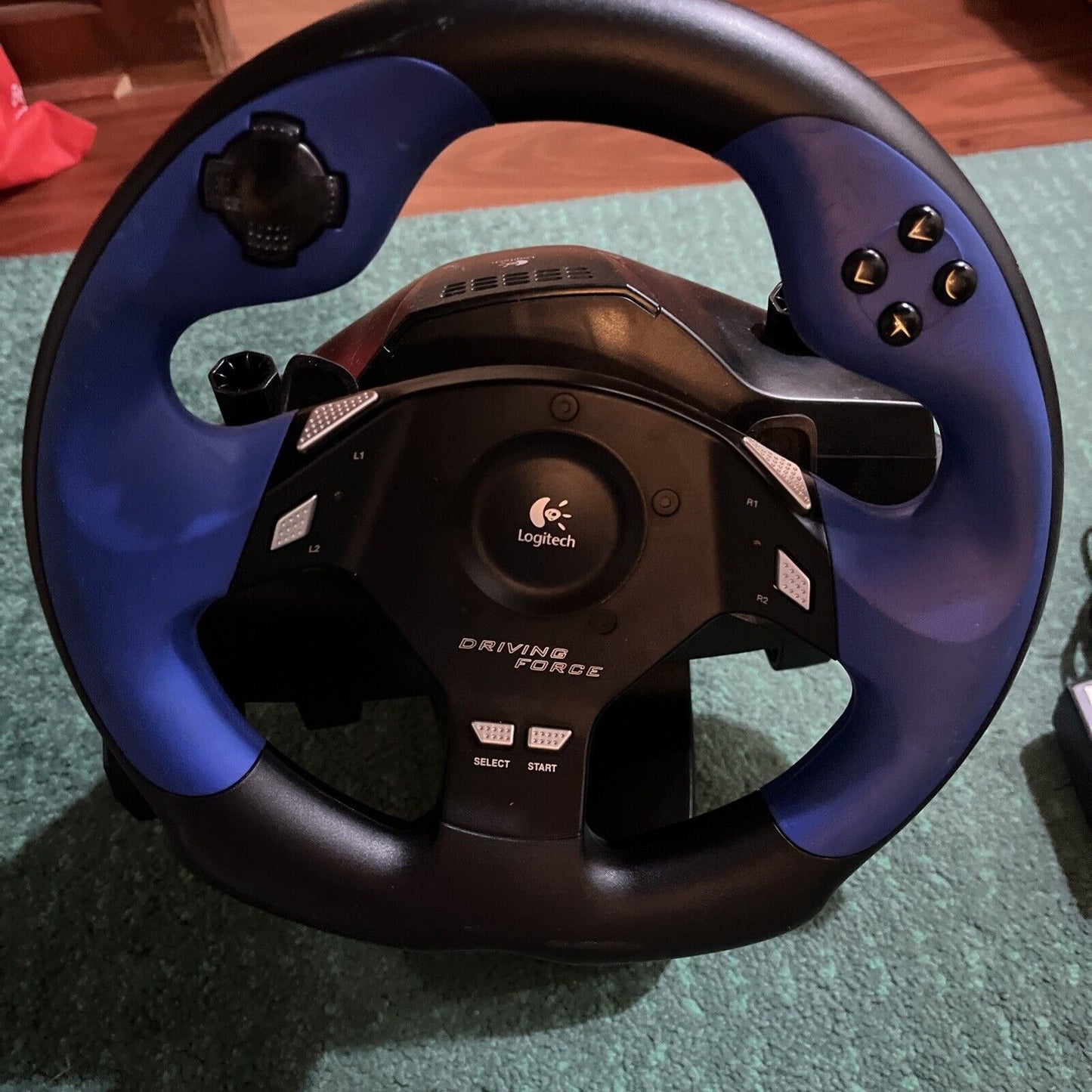 Logitech Driving Force Steering Wheel USB with Foot Pedal for Playstation 2 & PC