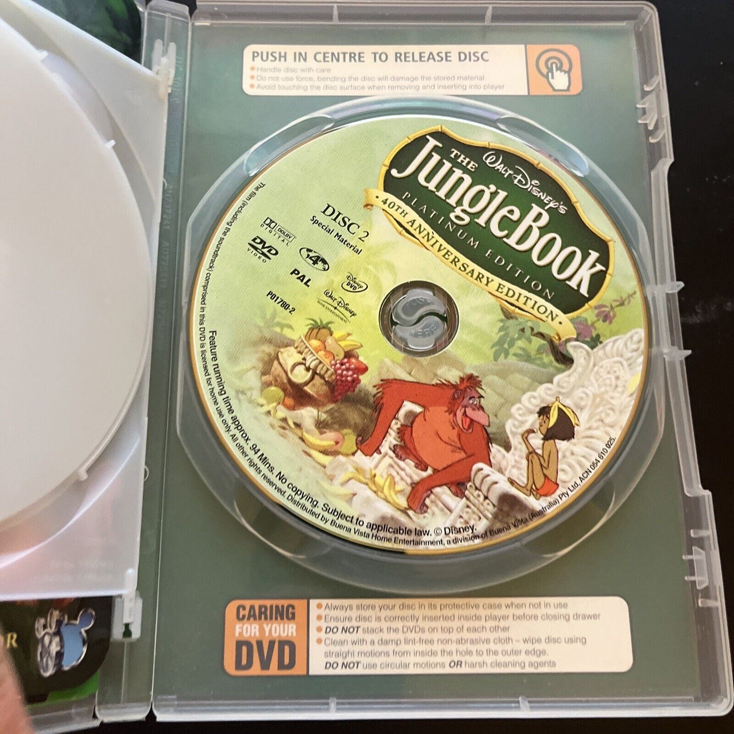 The Jungle Book - Platinum Edition (DVD, 1967, 2-Disc)  Region 4