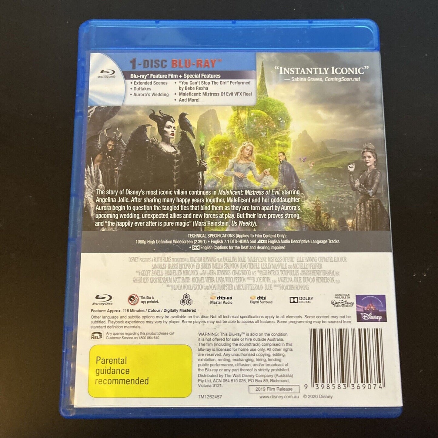 Maleficent - Mistress Of Evil (Blu-ray, 2019) Angelina Jolie, All Regions