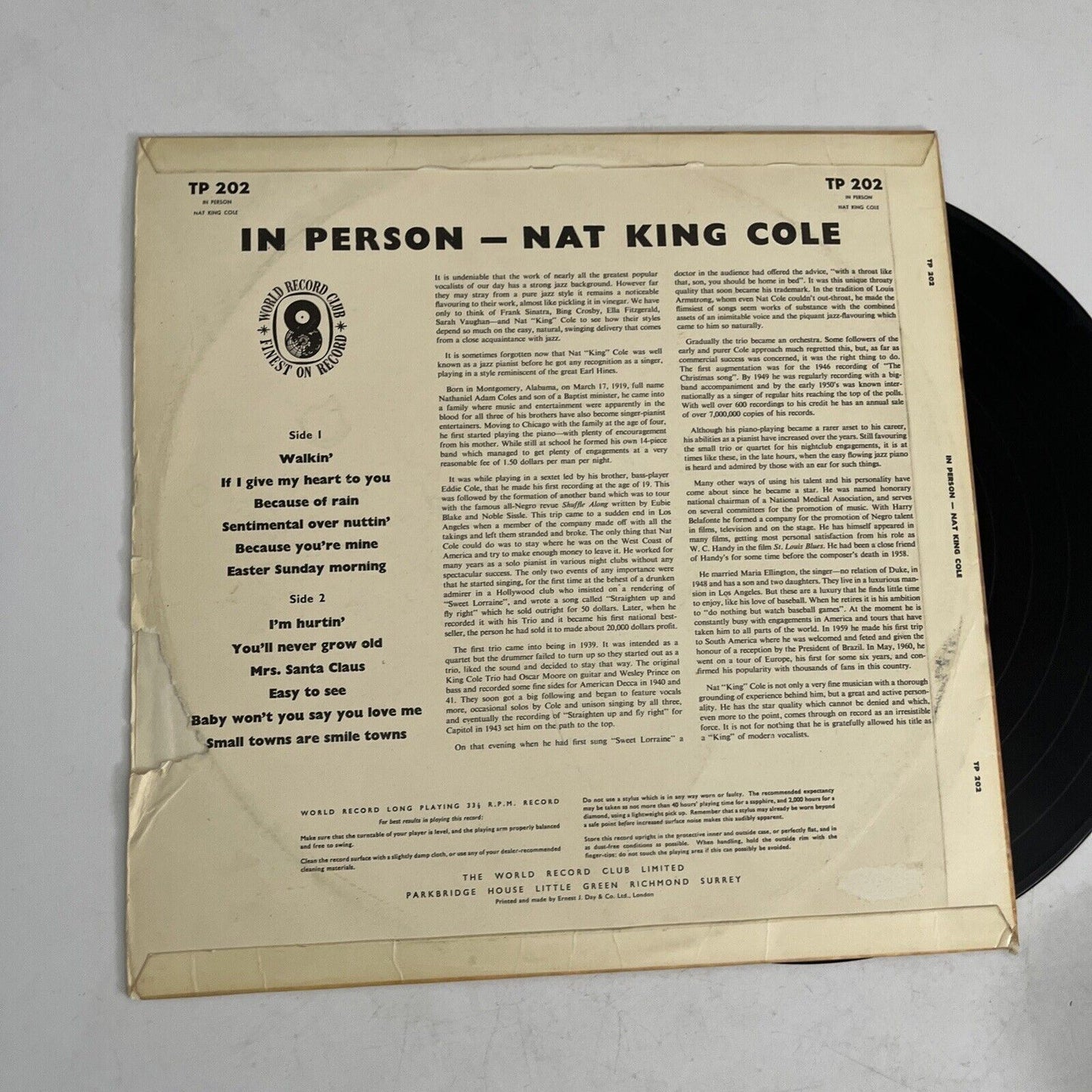 Nat King Cole - In Person (Vinyl)