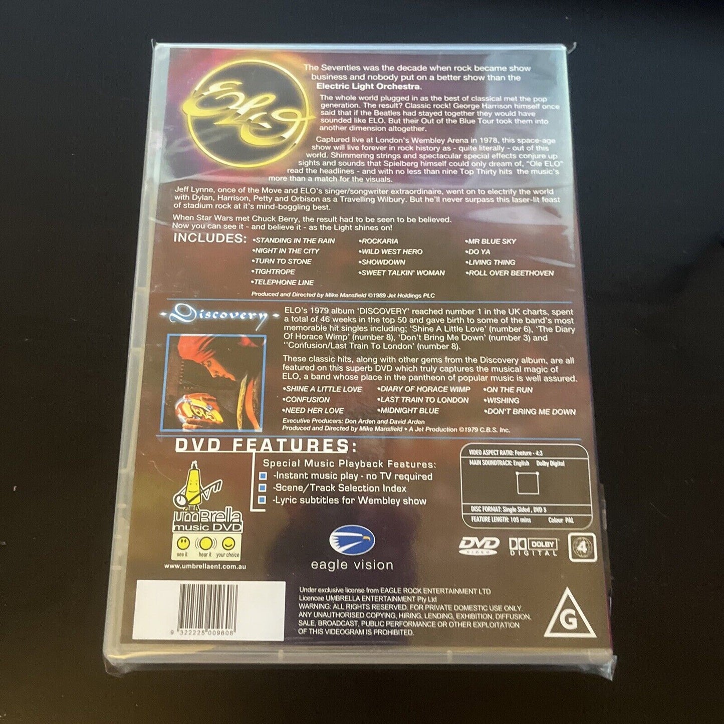 Electric Light Orchestra - Live In Concert (DVD, 1978) NEW Region 4