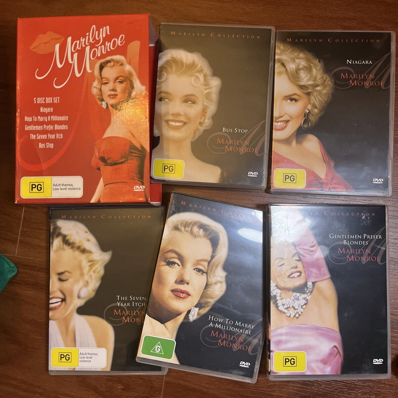 Marilyn Monroe - 5 Movie Collection (DVD, 2005, 5-Disc) Region 4 ...