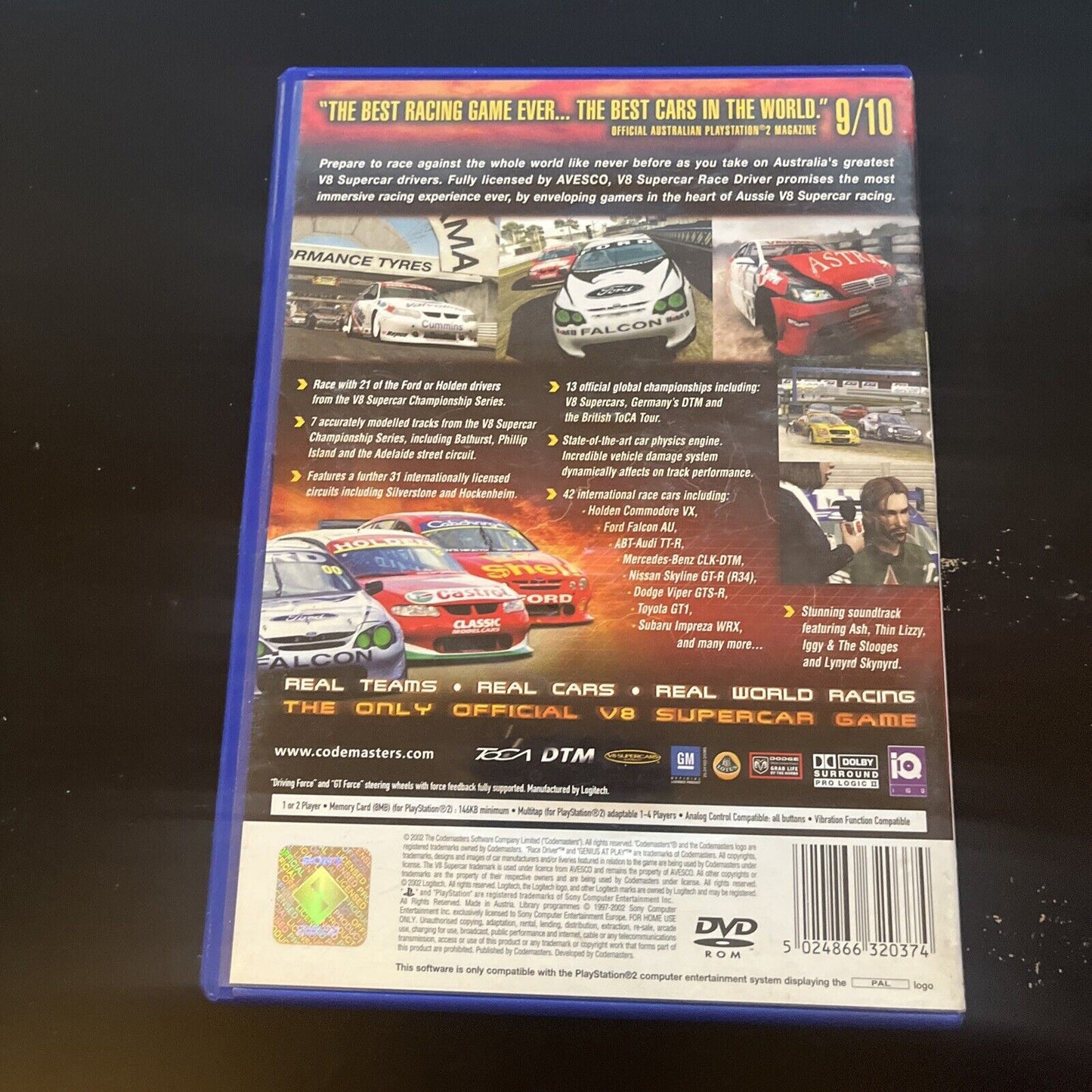 V8 Supercars Australia Race Driver - Sony Playstation 2 PS2 PAL Racing Game