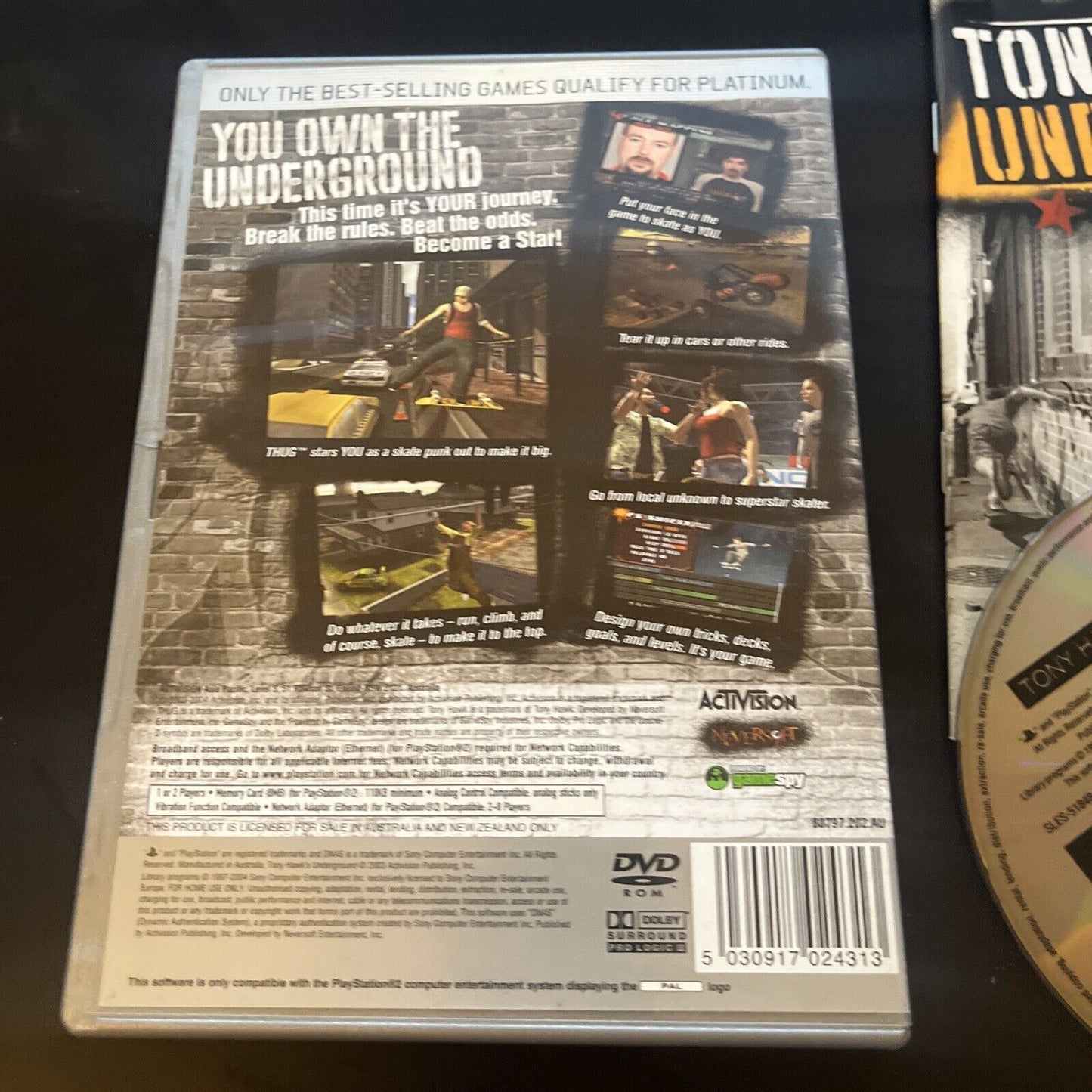 Tony Hawks Underground - Sony PlayStation 2 PS2 PAL Game Complete With Manual