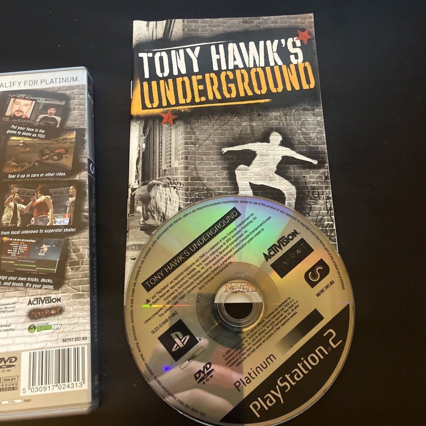 Tony Hawks Underground - Sony PlayStation 2 PS2 PAL Game Complete With Manual