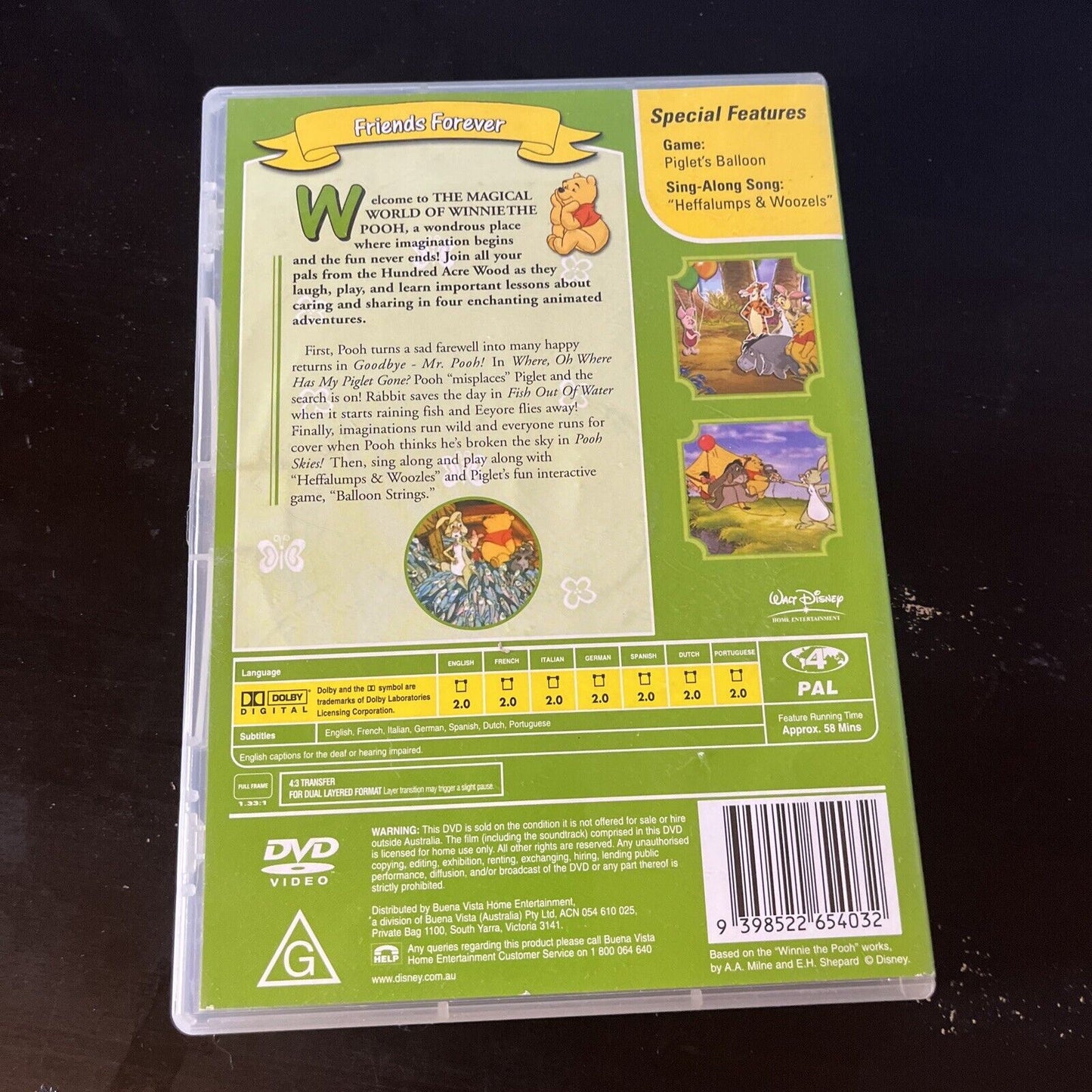 The Magical World Of Winnie The Pooh - Friends Forever (DVD, 2004) Region 4