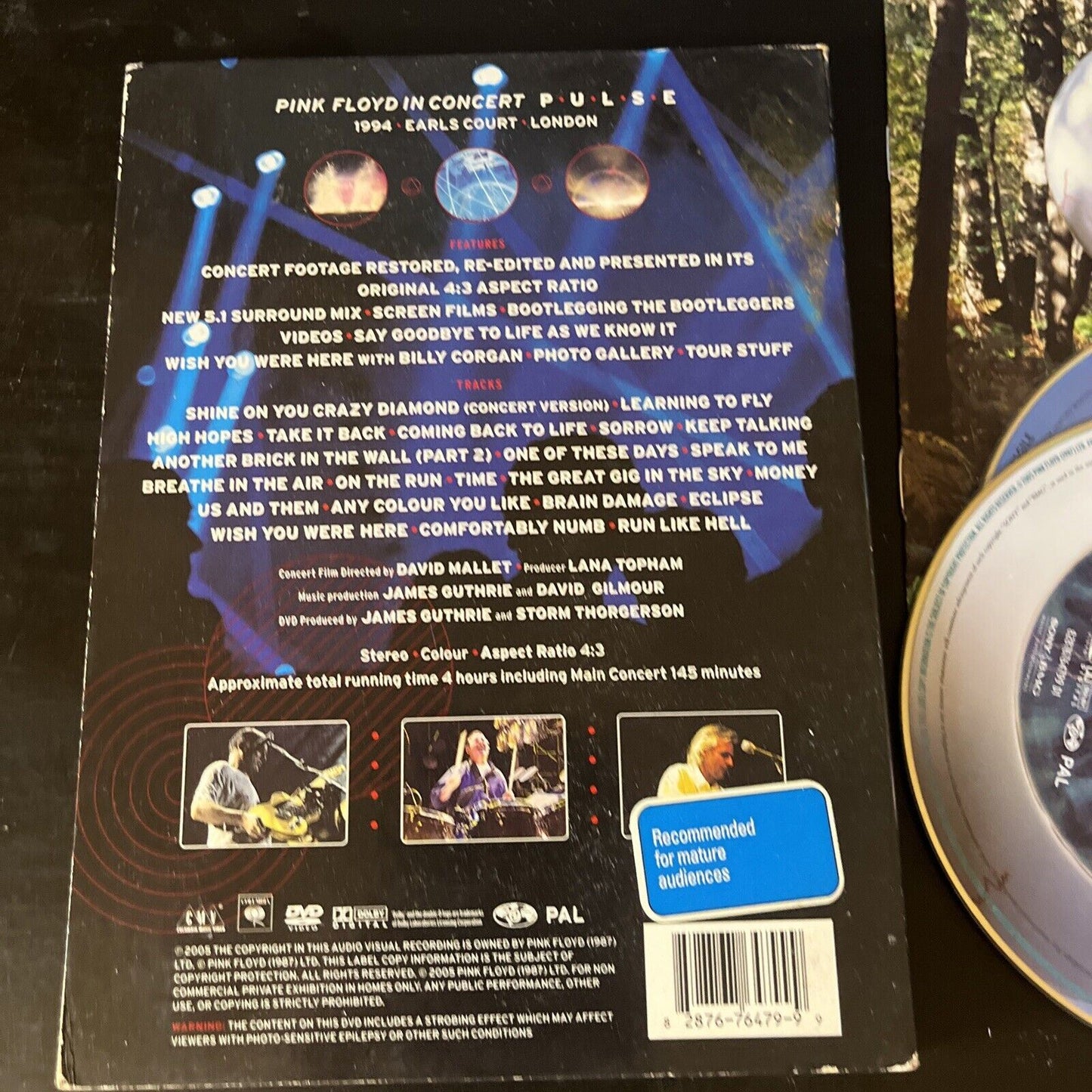Pink Floyd In Concert Pulse (DVD, 1994, 2-Disc) All Regions