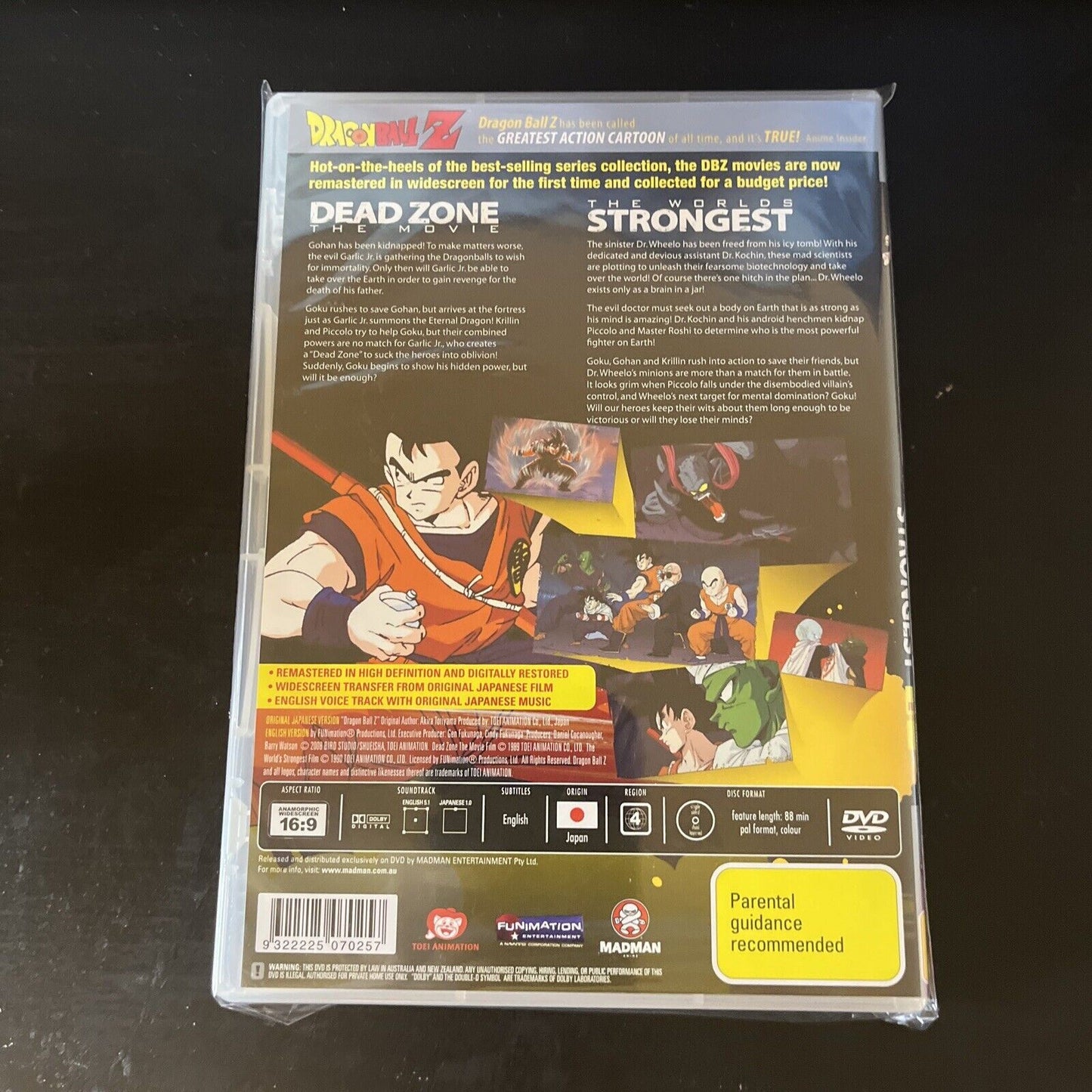 Dragon Ball Z: Dead Zone the Movie / The World's Strongest (DVD, 1989)  Region 4