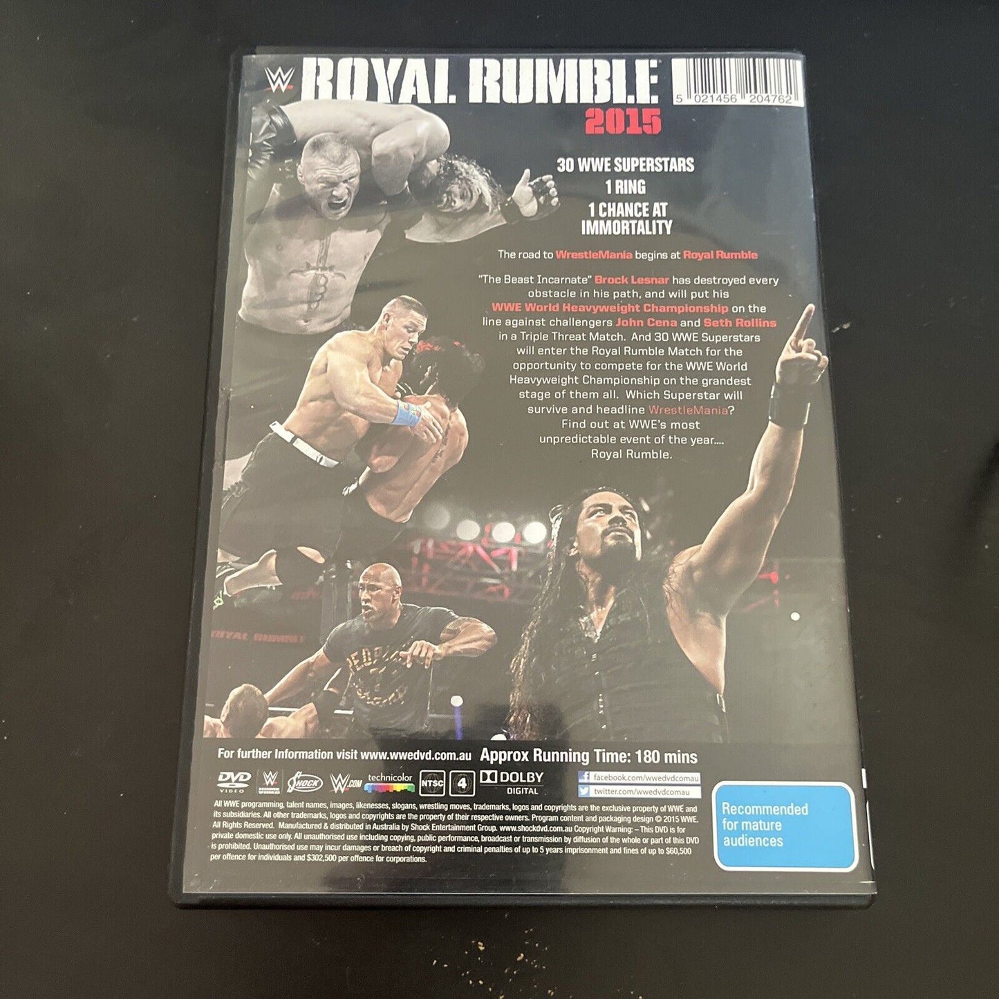 WWE - Royal Rumble 2015 (DVD, 2015) Daniel Bryan, John Cena, Region 4