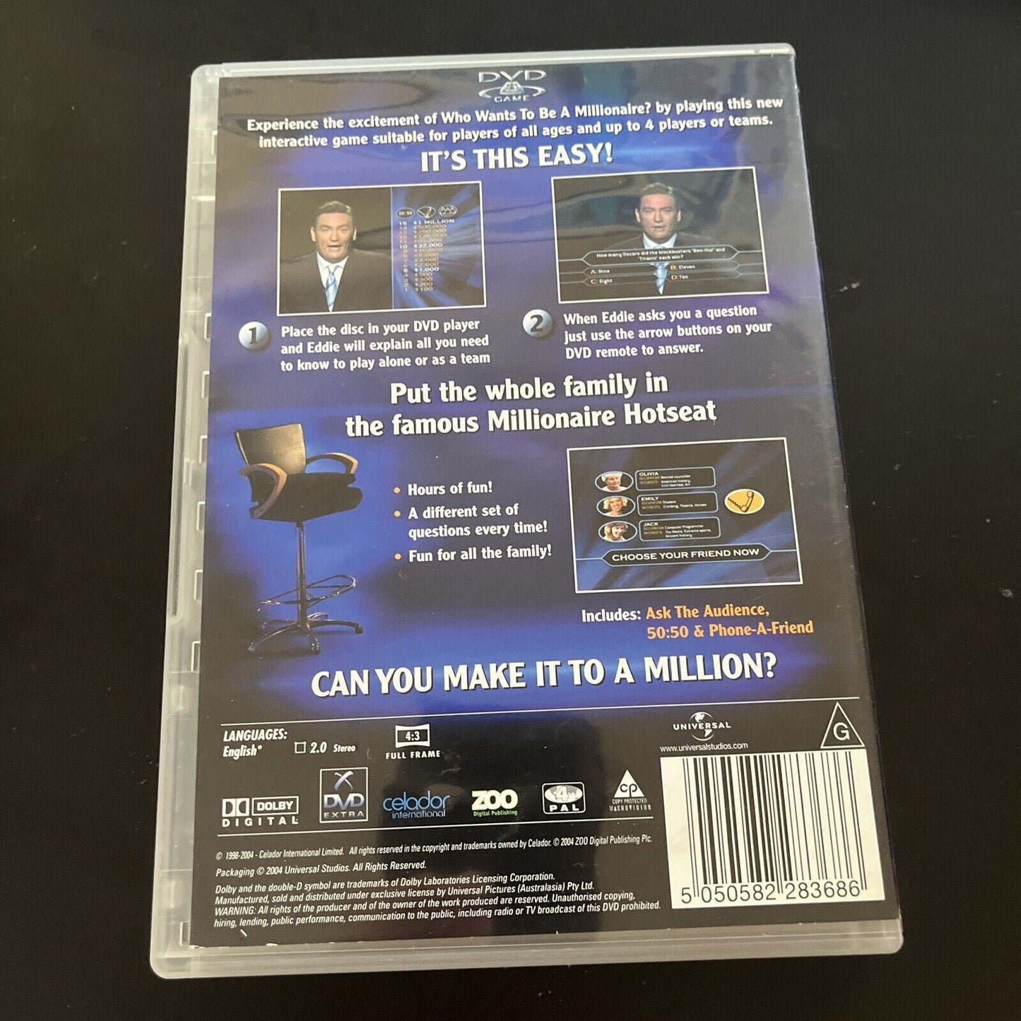 Who Wants To Be A Millionaire (DVD, 1999) Region 4