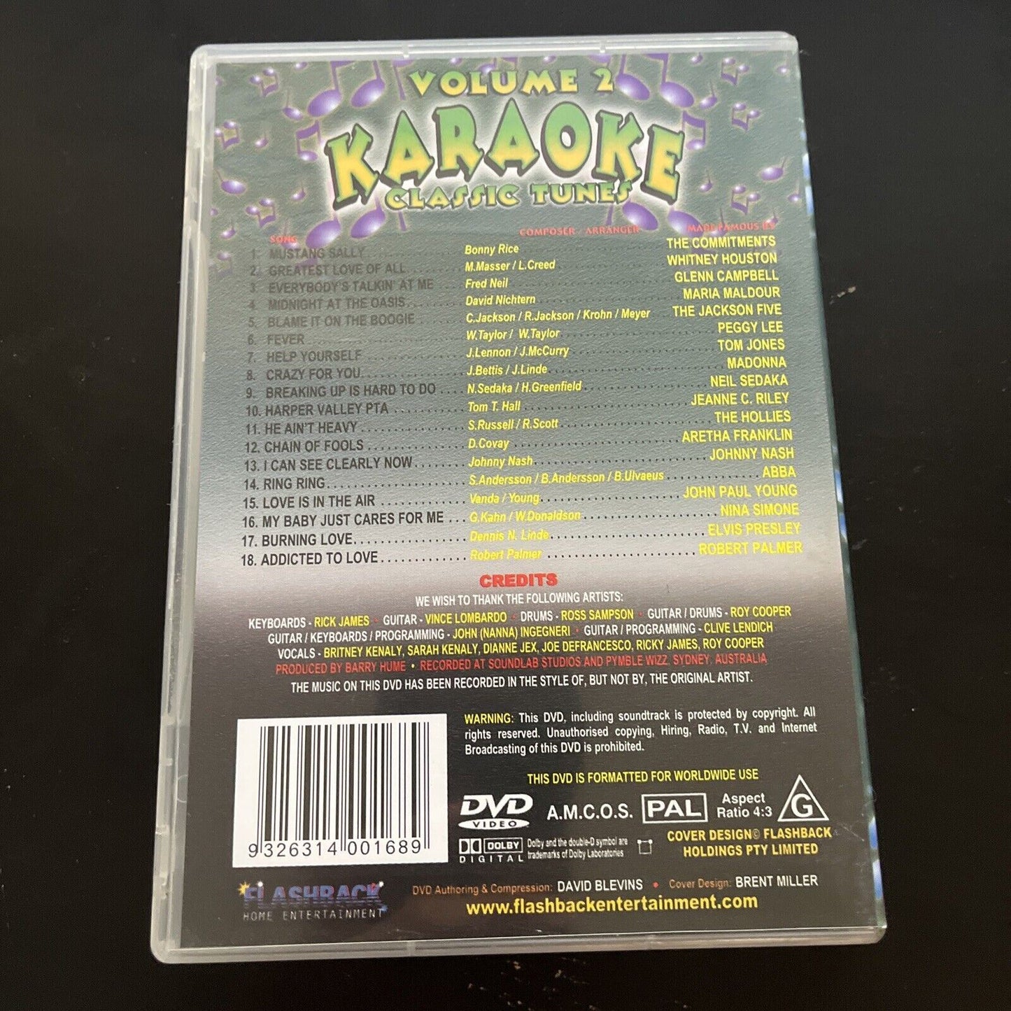 Karaoke - Classic Tunes : Vol 2 (DVD) All Regions