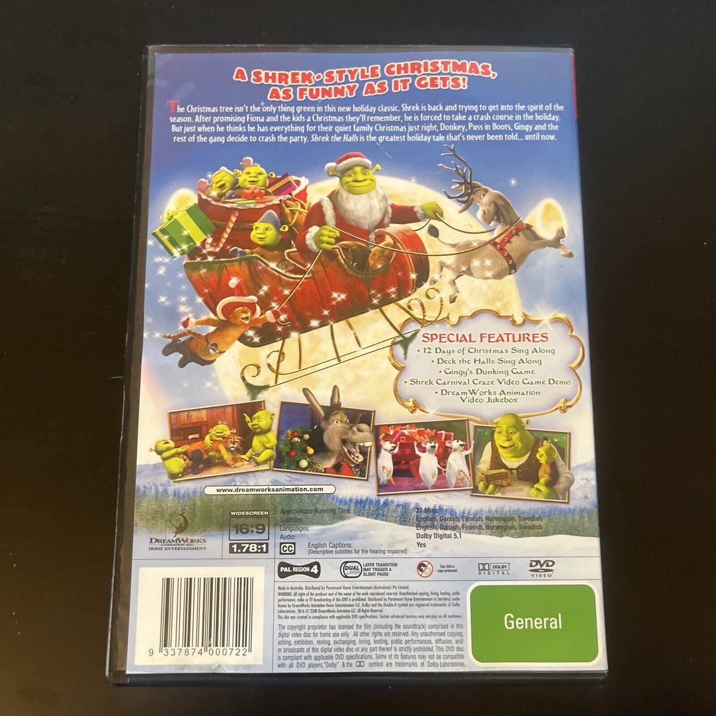 Shrek the Halls - Christmas Special (DVD, 2007) Region 4