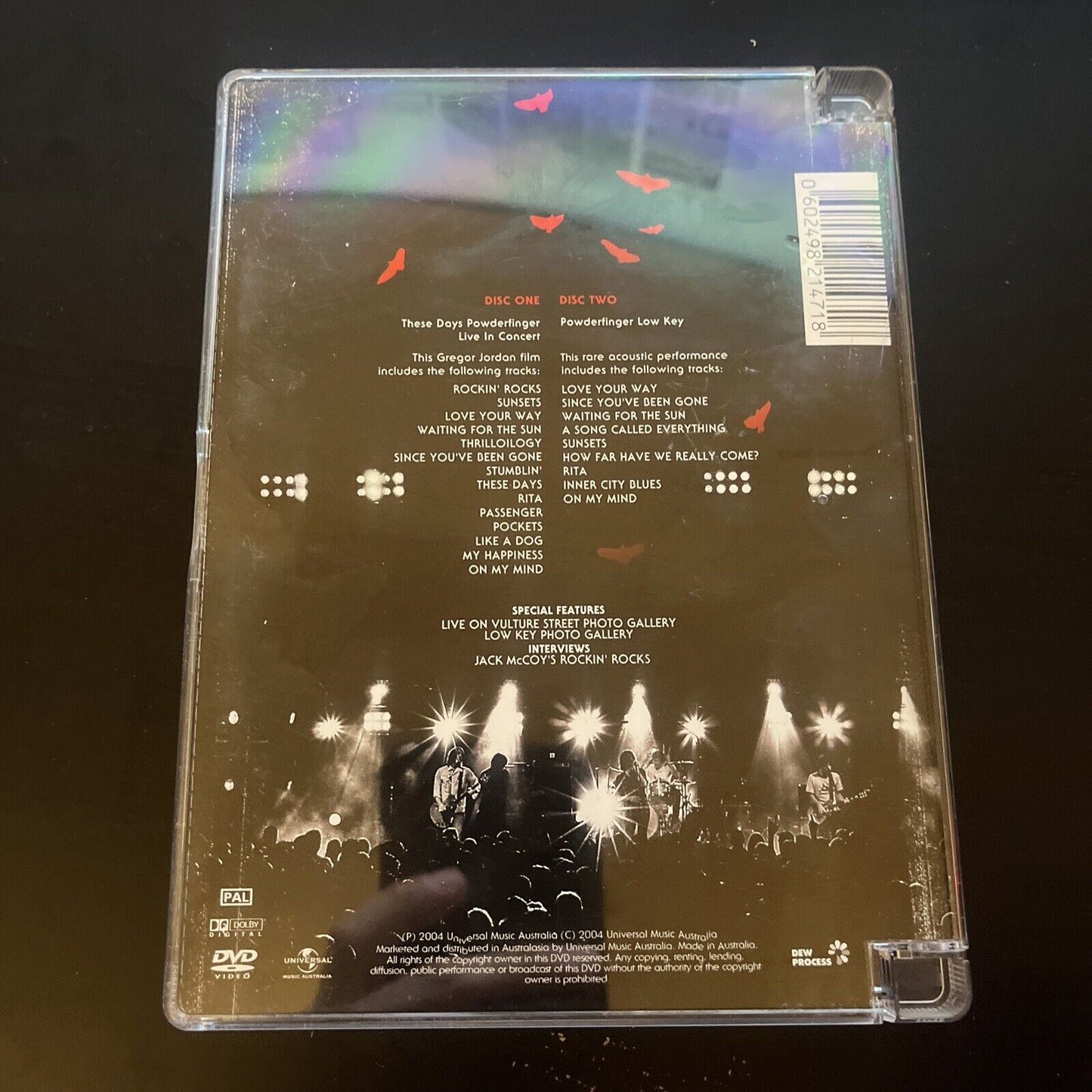 Powderfinger These Days: Live In Concert (DVD, 2004, 2-Disc) All Regions