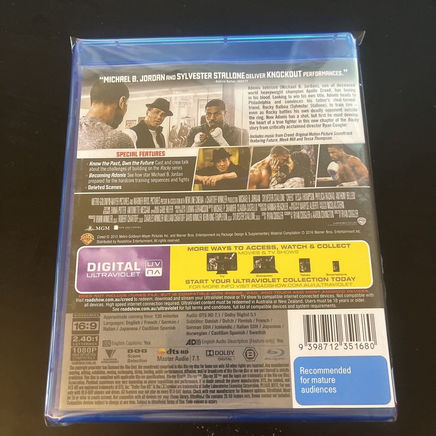 Creed (Blu-ray, 2015) Sylvester Stallone NEW Region B