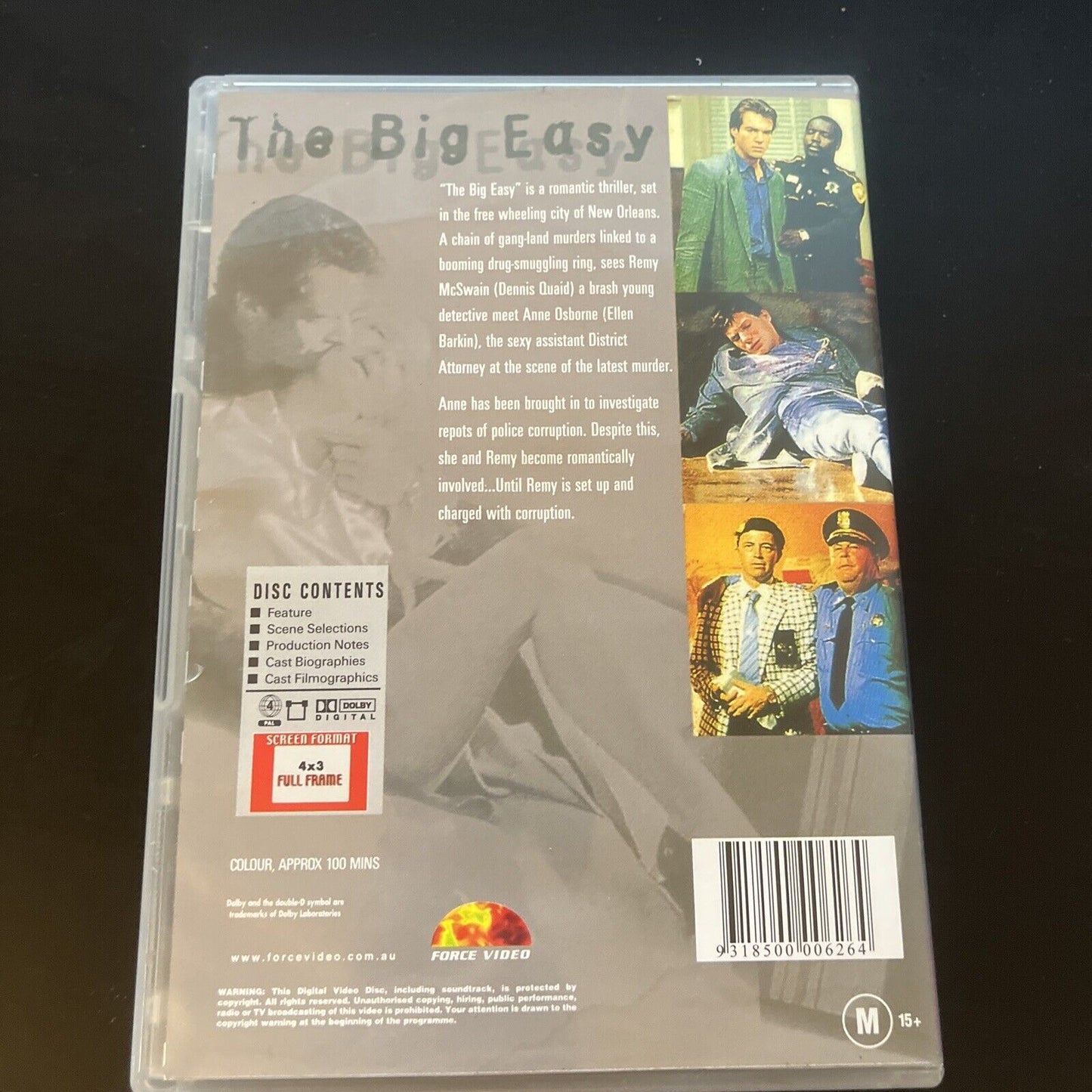 The Big Easy (DVD, 1986) Dennis Quaid, Ellen Barkin, Ned Beatty Region 4