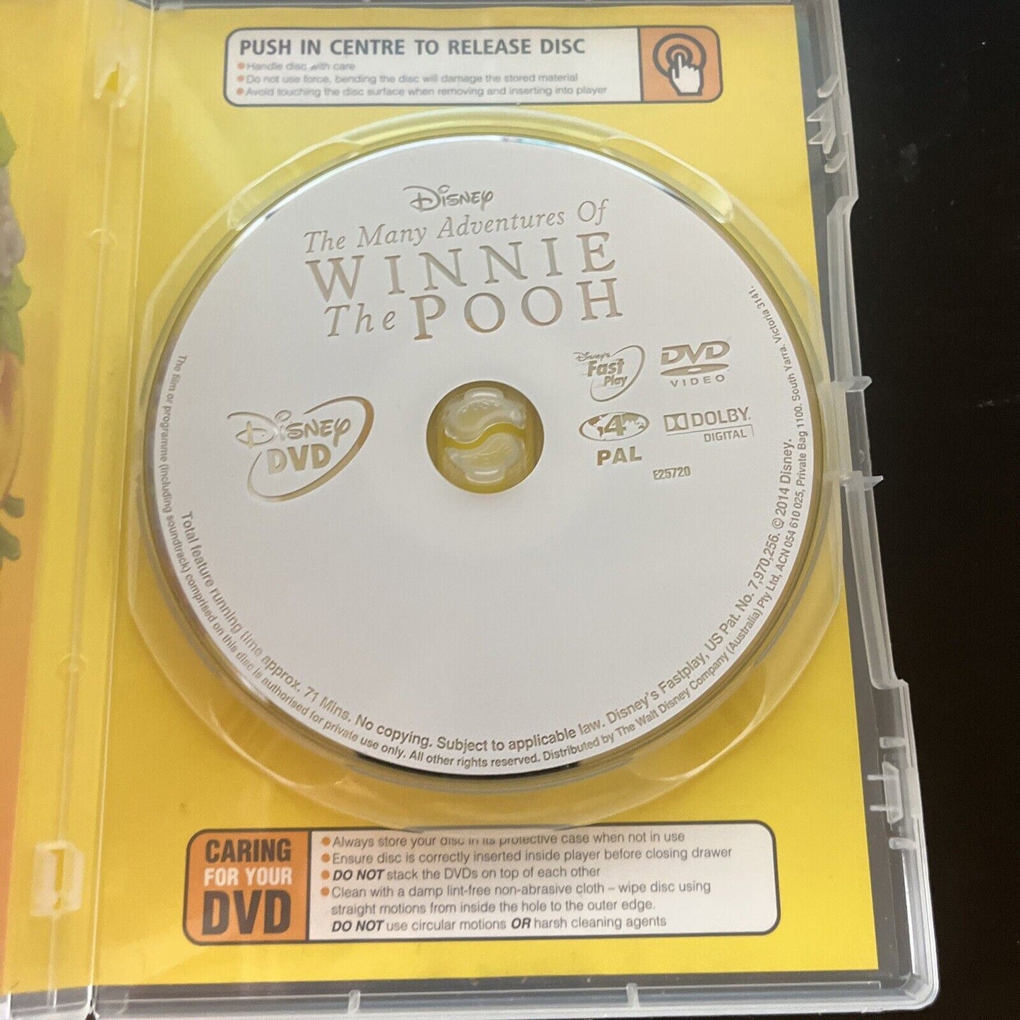 The Many Adventures Of Winnie The Pooh (DVD, 1977) Region 4