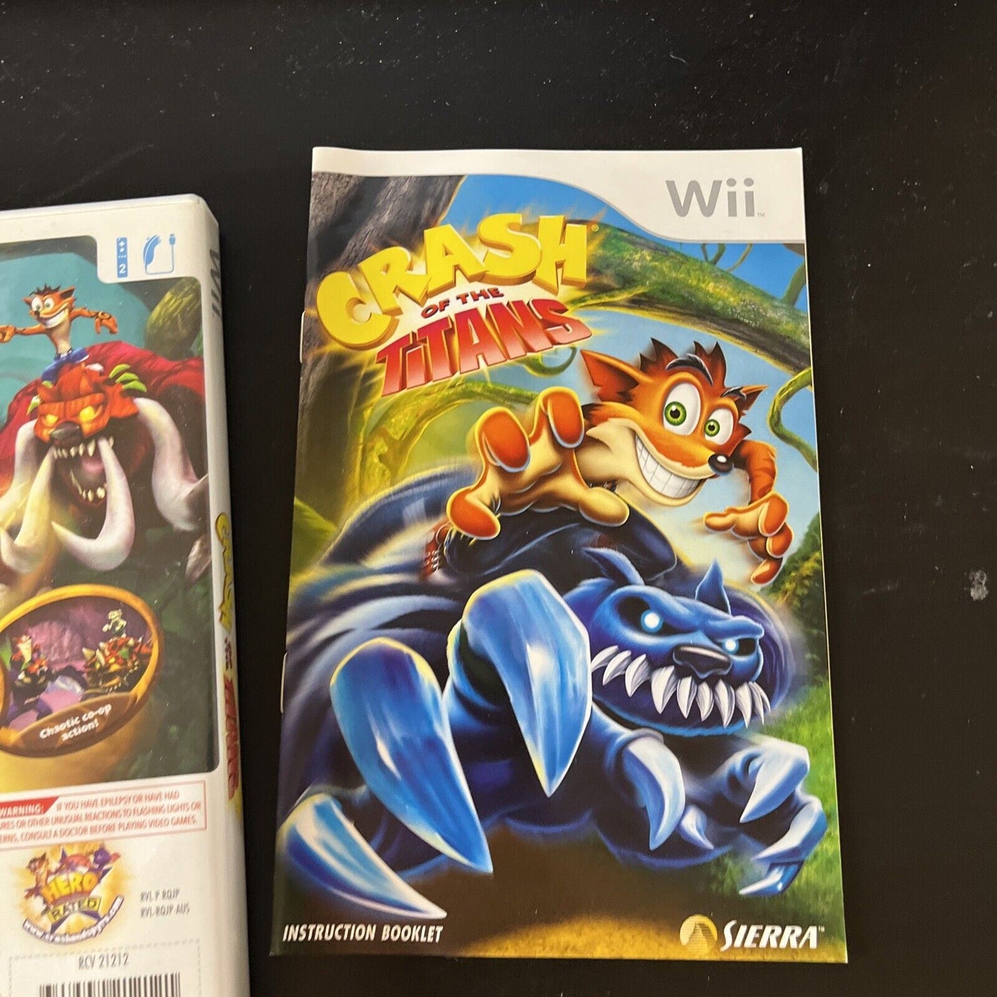 Crash of the Titans Nintendo Wii PAL With Manual