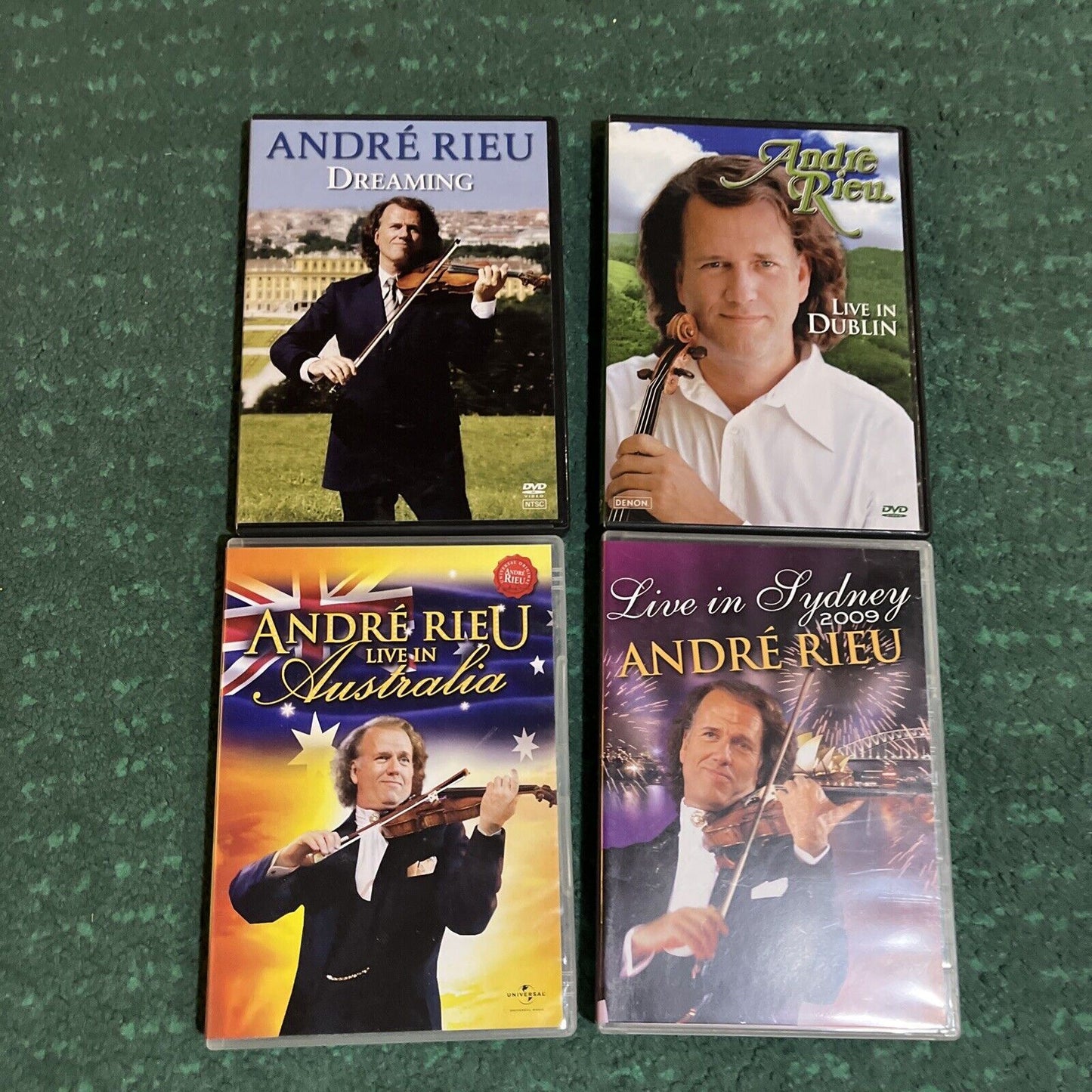 4x Andre Rieu DVDs: Live in Sydney / Australia / Dublin And Dreaming All Regions