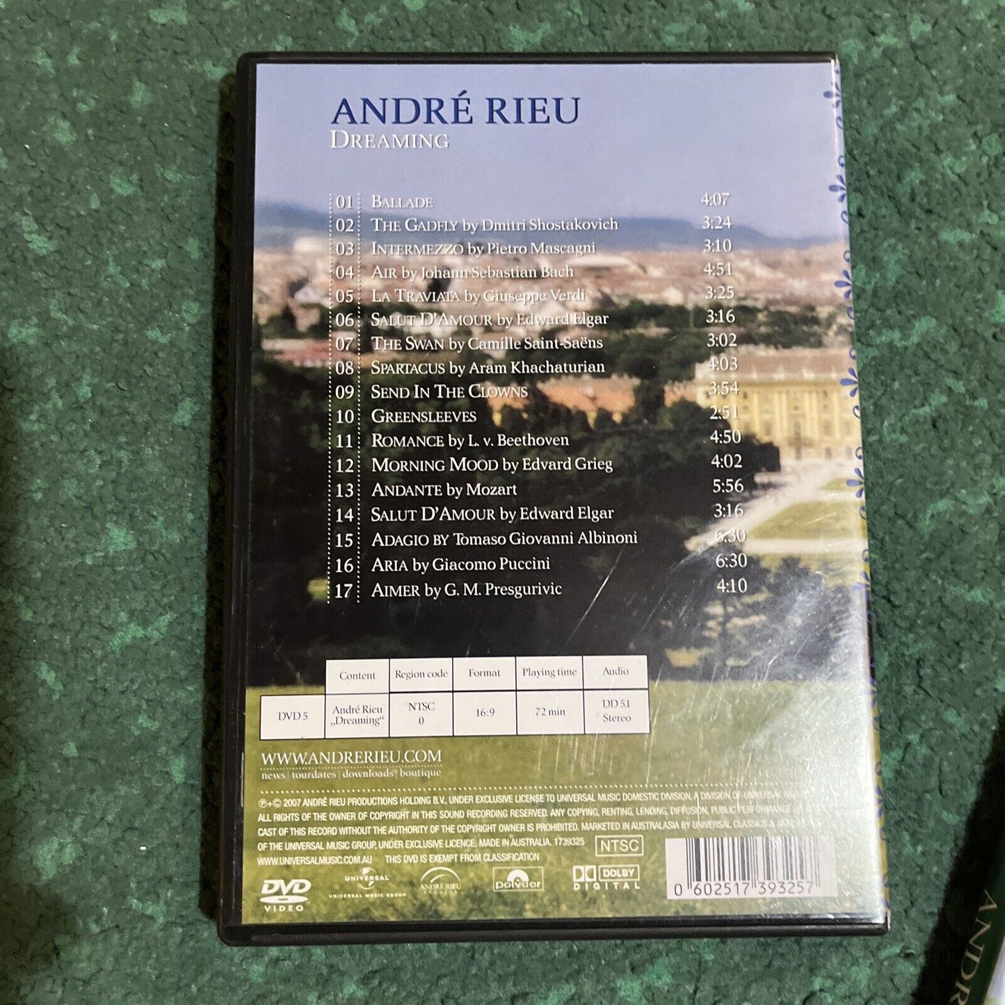 4x Andre Rieu DVDs: Live in Sydney / Australia / Dublin And Dreaming All Regions