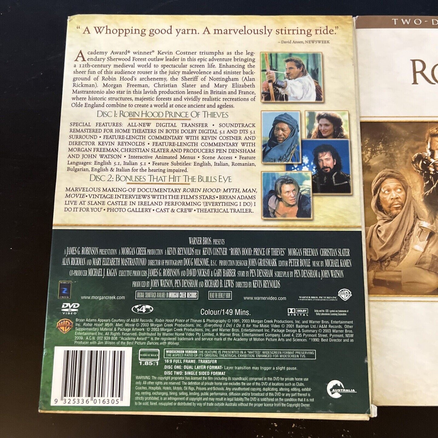 Robin Hood: Prince Of Thieves - Extended Edition (DVD, 2002, 2-Disc) Region 4