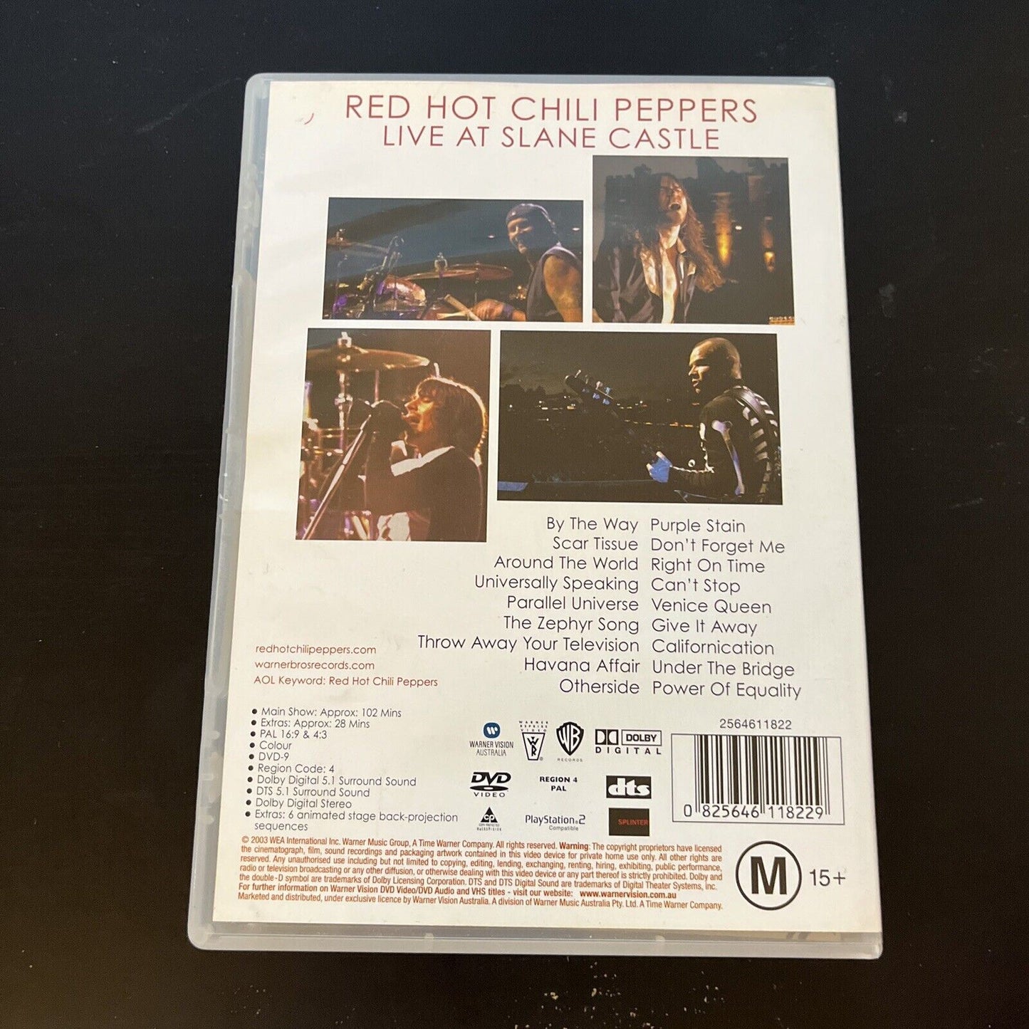 Red Hot Chili  Peppers Live In Slane Castle  (DVD, 2003) Region 4