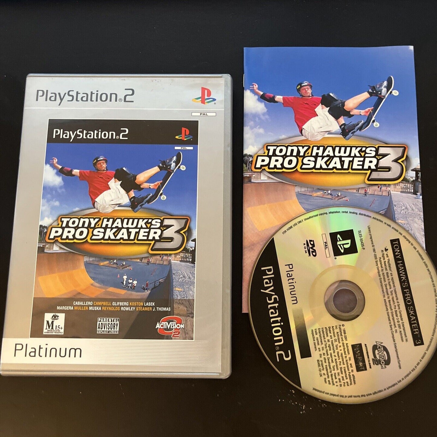 Tony Hawk's Pro Skater 3 PS2 Playstation 2 Platinum PAL With Manual