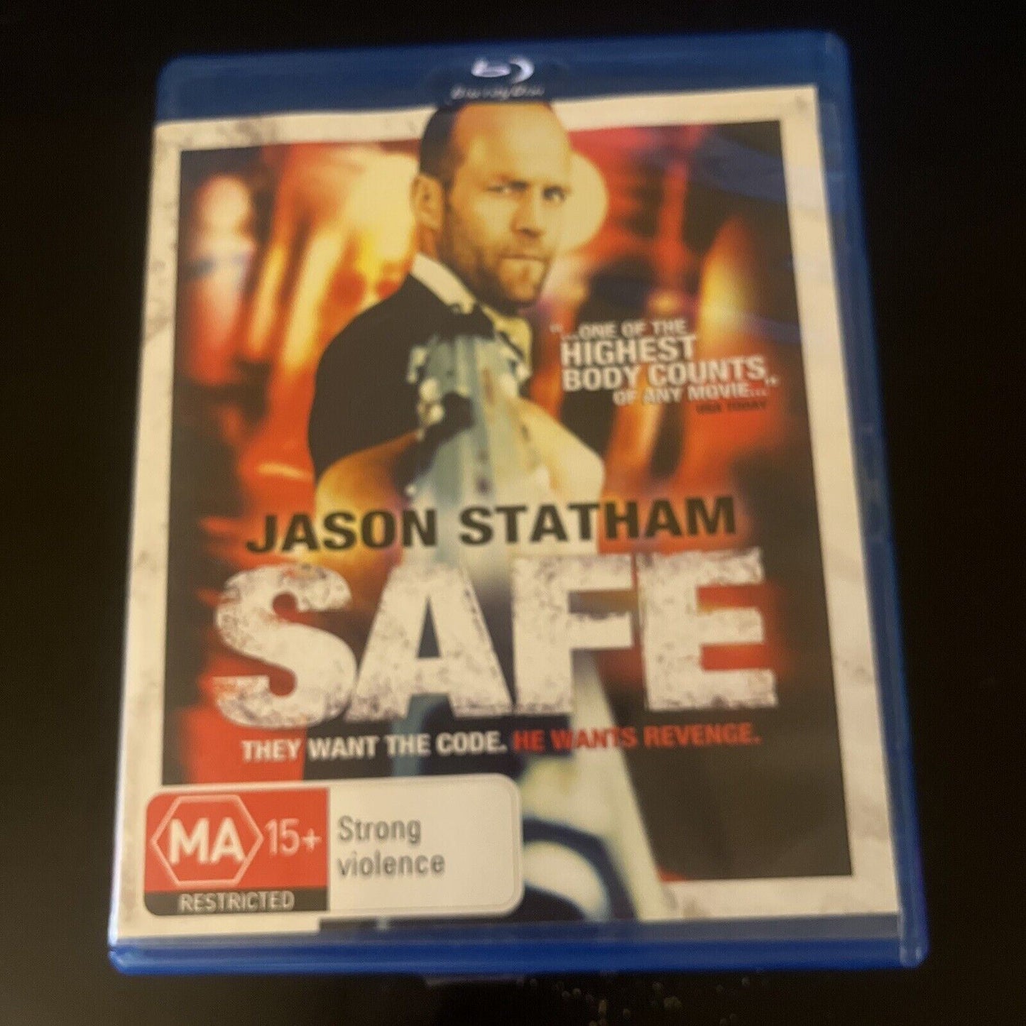 Safe (Blu-ray, 2012) Jason Statham, Catherine Chan, Robert John Burke All Region