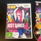 Just Dance 4 Nintendo Wii Game With Manual PAL