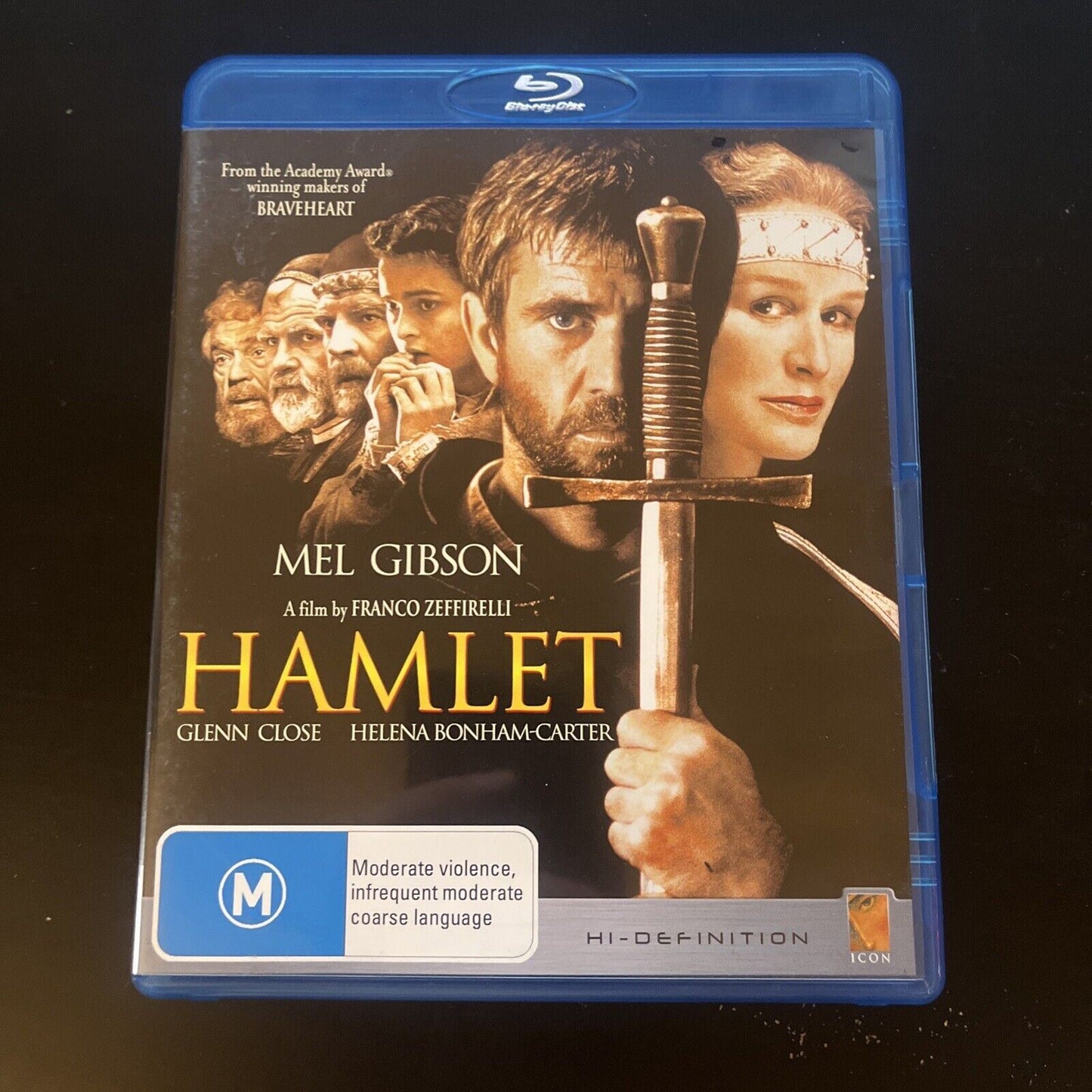 Hamlet (Bluray, 1990) Mel Gibson, Glenn Close, Franco Zeffirelli All Regions