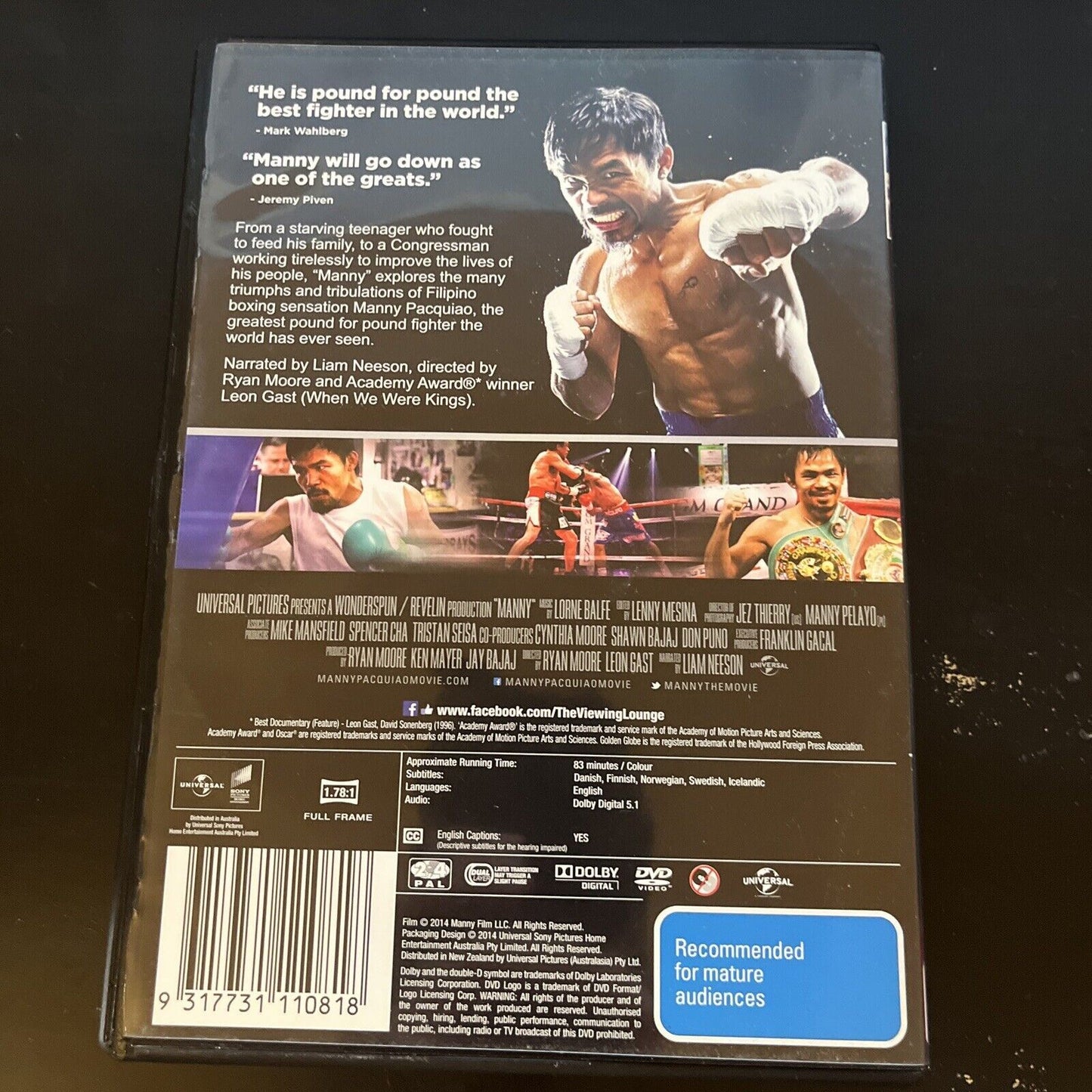 Manny (DVD, 2014) Manny Pacquiao Region 4 &2