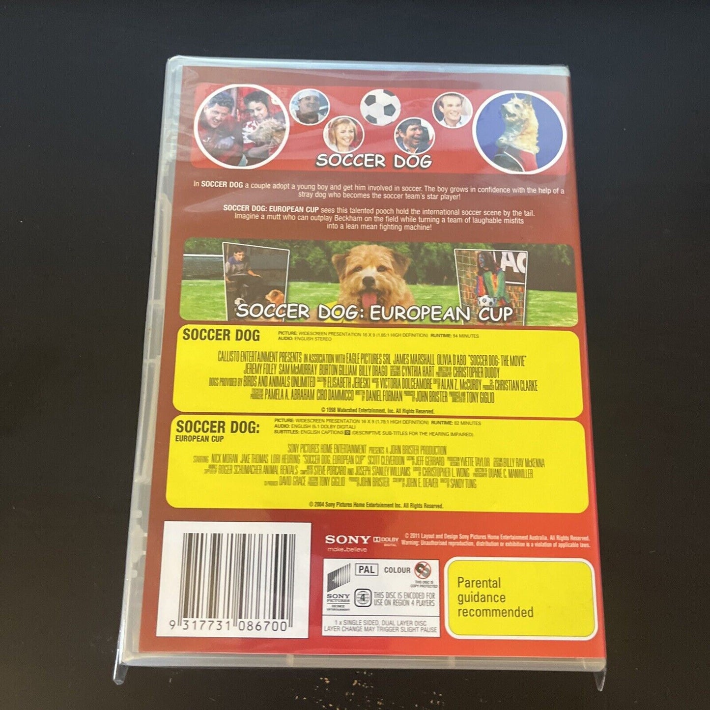 Soccer Dog - The Movie / Soccer Dog - European Cup (DVD, 2-Disc) NEW Region 4
