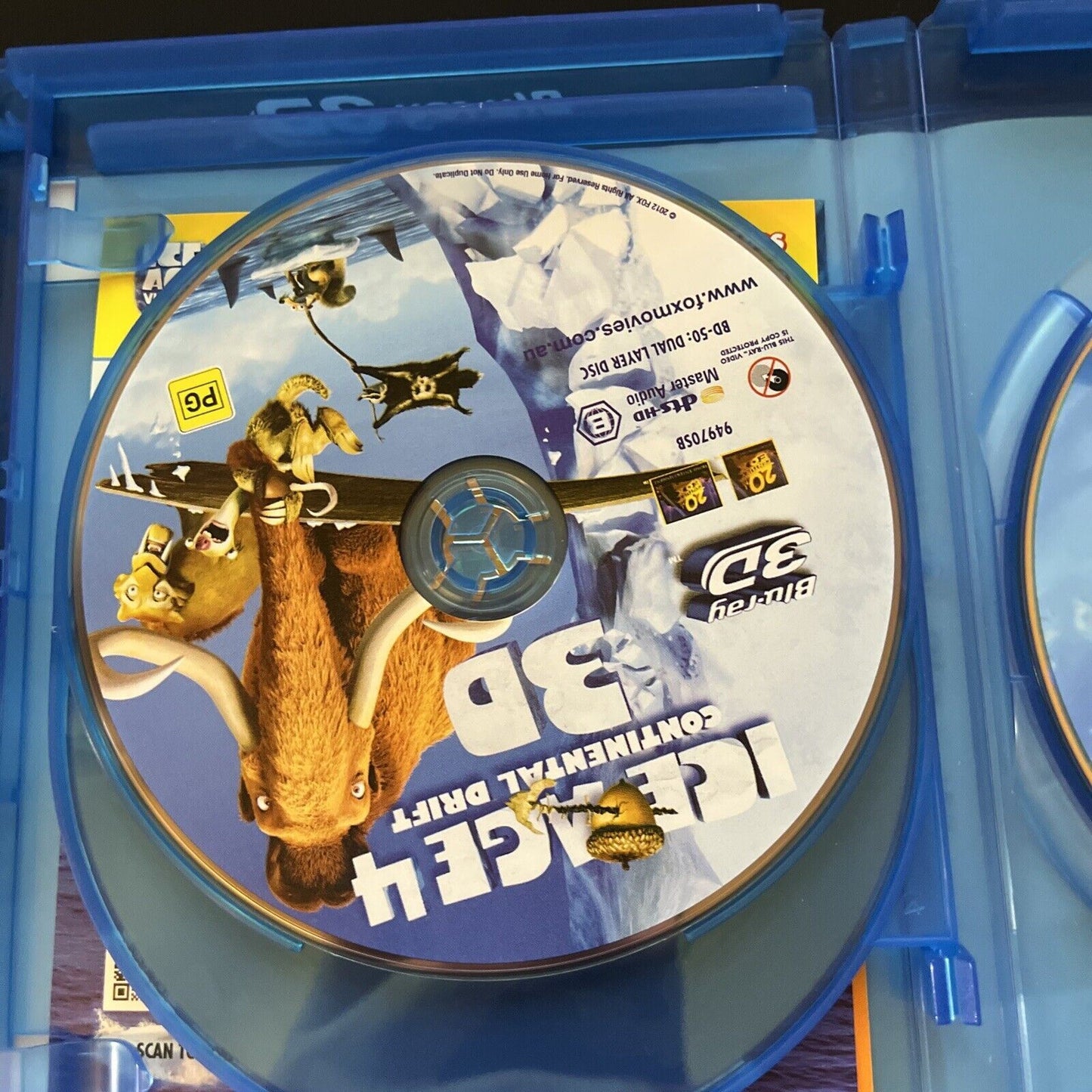 ICE AGE 4 Continental Drift 3D (Bluray 3D, 2012, 3-Disc) Aziz Ansari, Region B