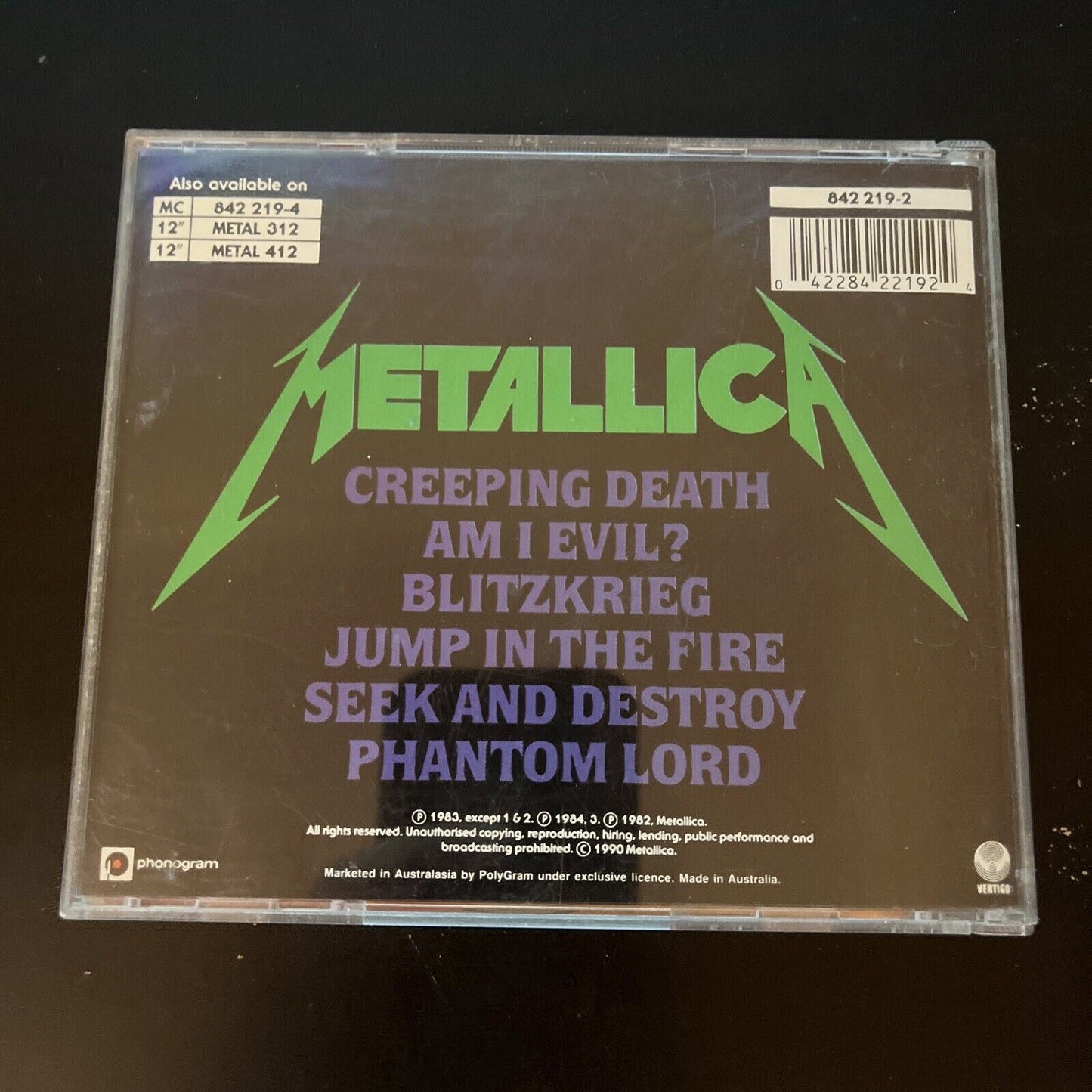 Metallica - Creeping Death / Jump In The Fire (CD, 1990)