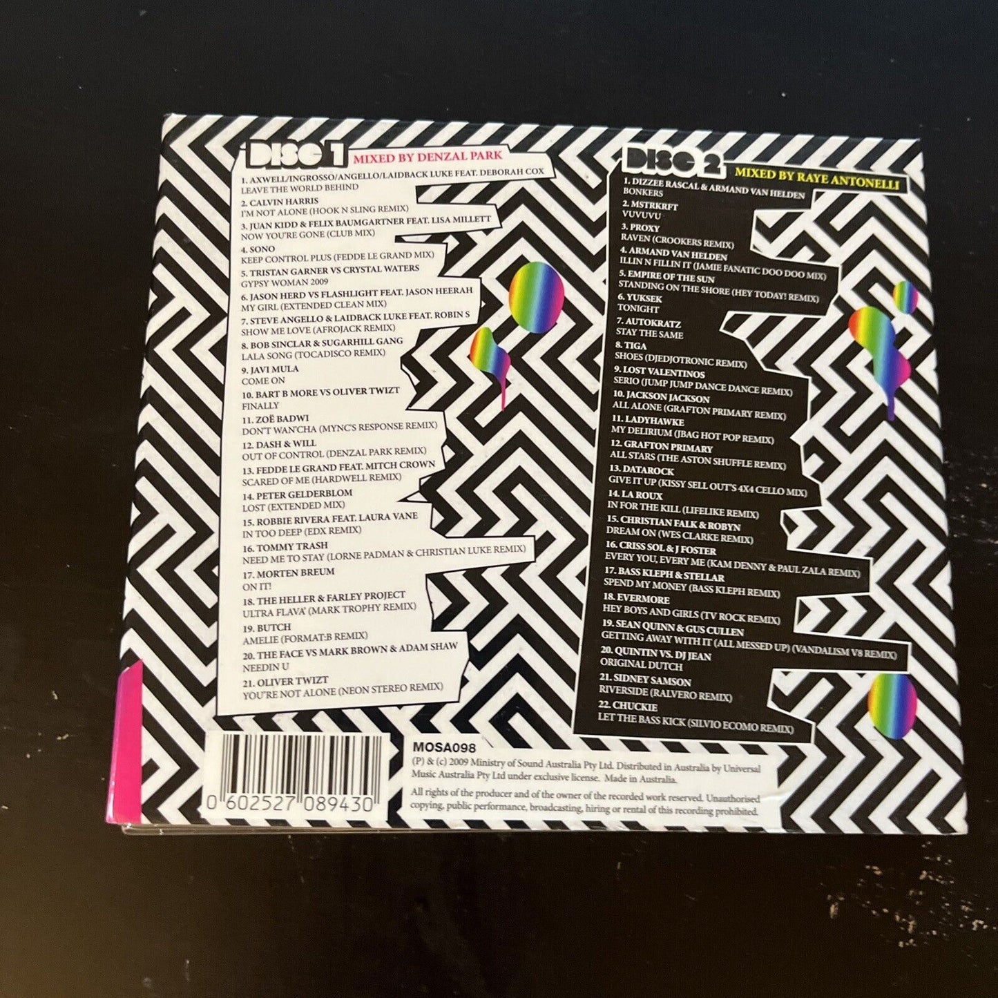 Ministry of Sound In The Club - Denzal Park & Raye Antonelli (CD, 2009, 2-Disc)