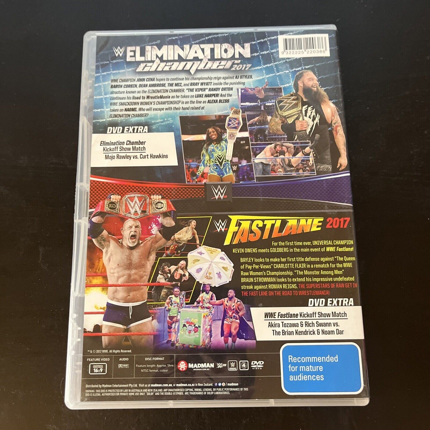 WWE -  Fast Lane 2017 / Elimination Chamber 2017 (DVD, 2016, 2-Disc) Region 4