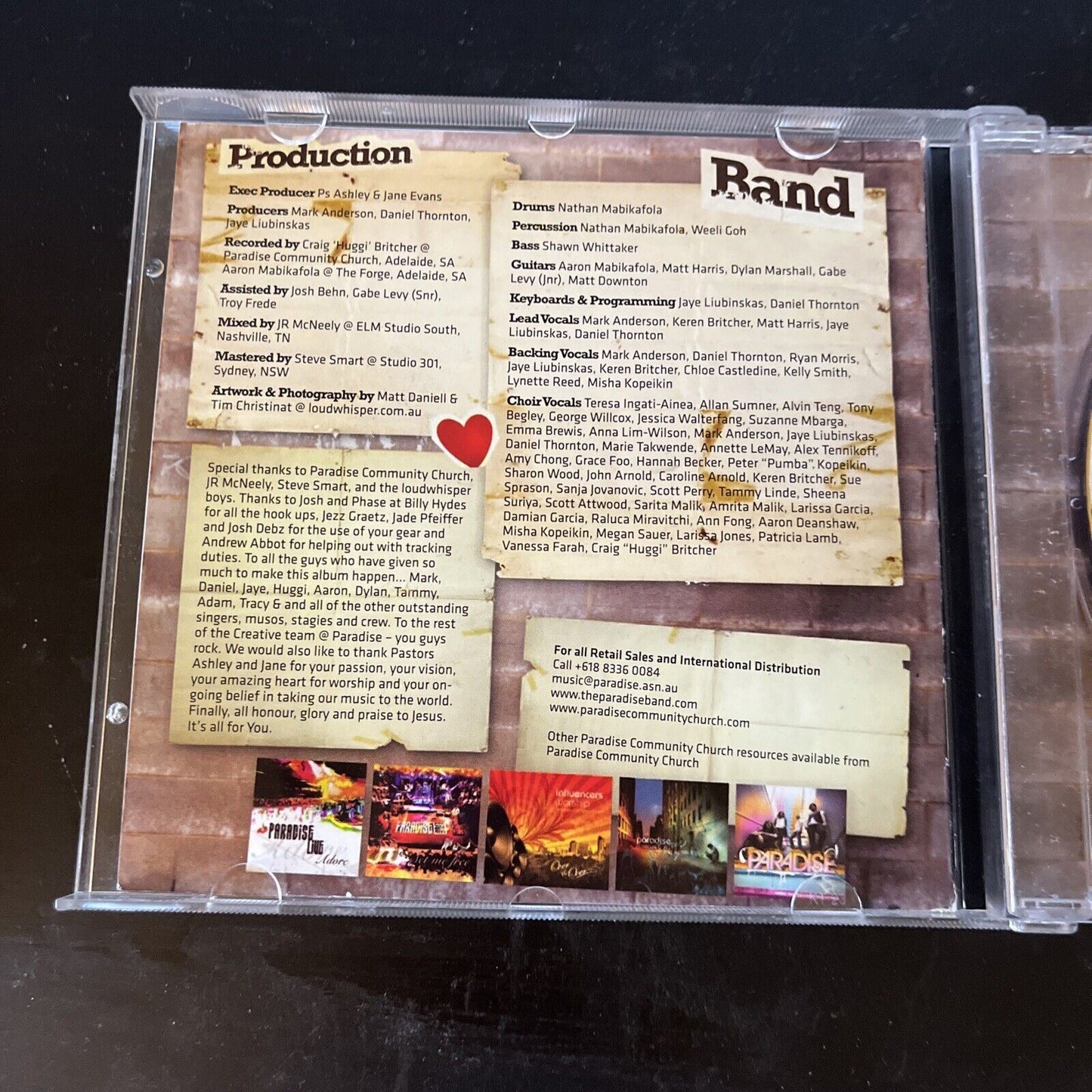 The Paradise Band - One Heart (CD, 2010)