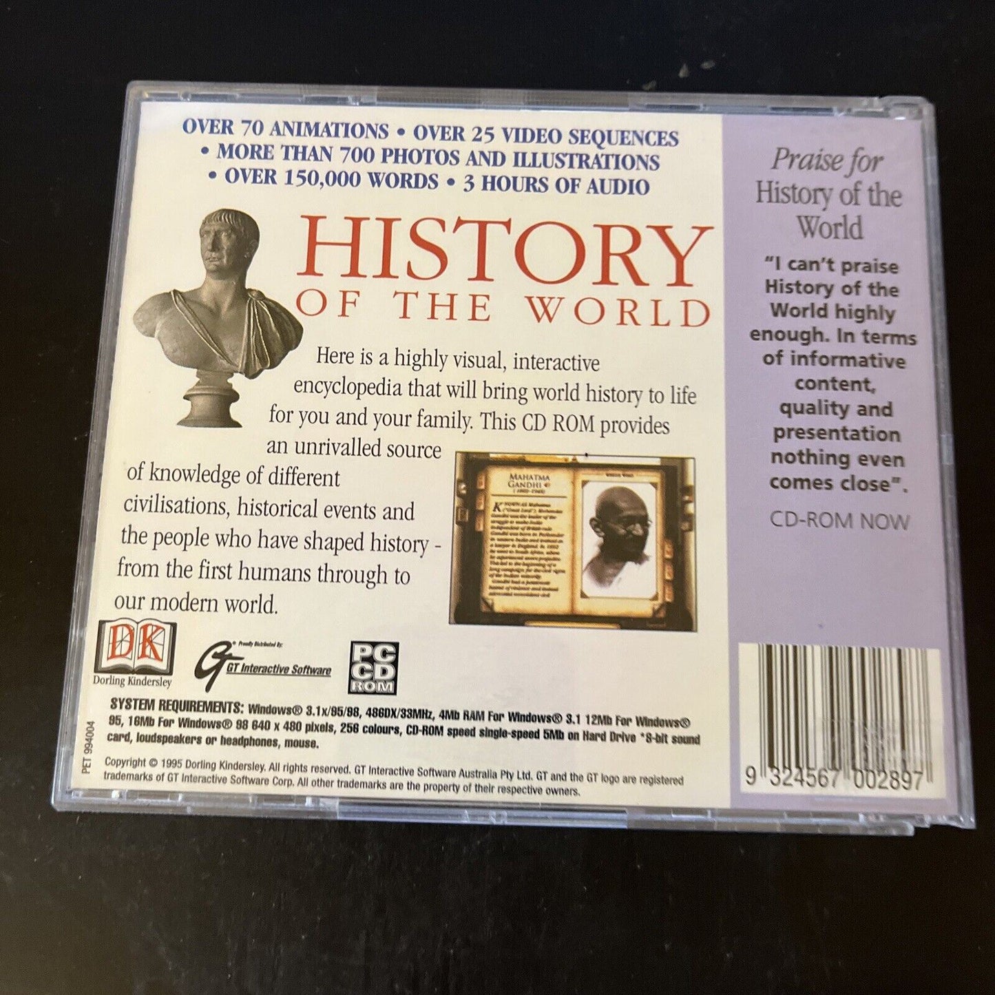 History of the World PC CDROM Windows 95