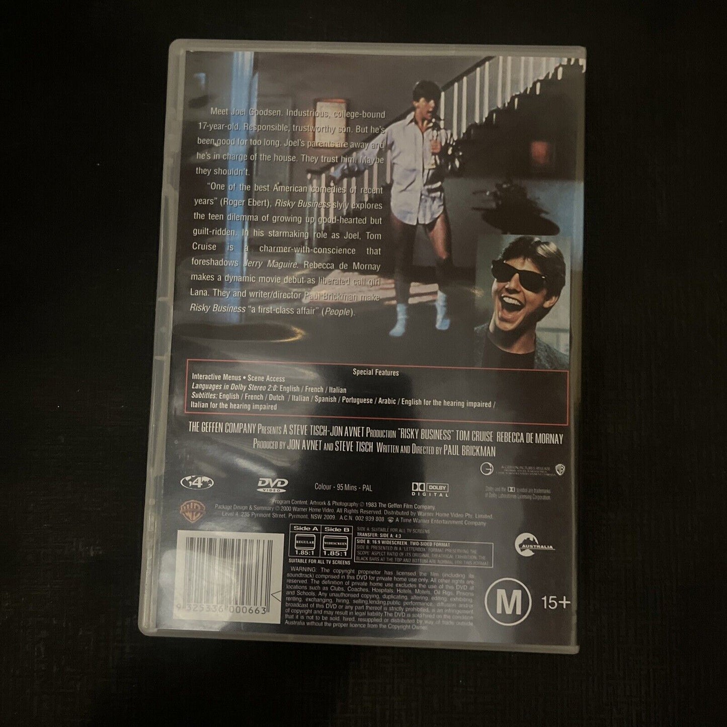 Risky Business (DVD, 1983) Tom Cruise, Rebecca De Mornay Region 4