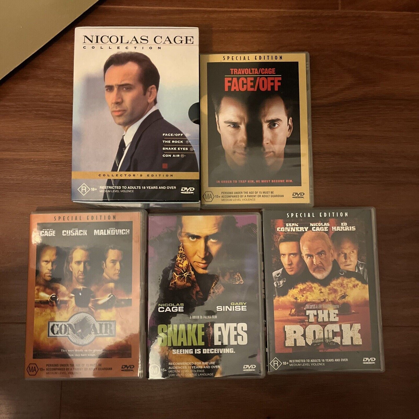 Nicolas Cage Collection - Collector's Edition (DVD, 1996, 4-Disc) Region 4