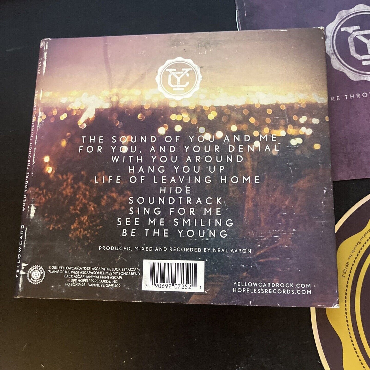 Yellowcard  - When You're Through Thinking, Say Yes (CD, 2011)