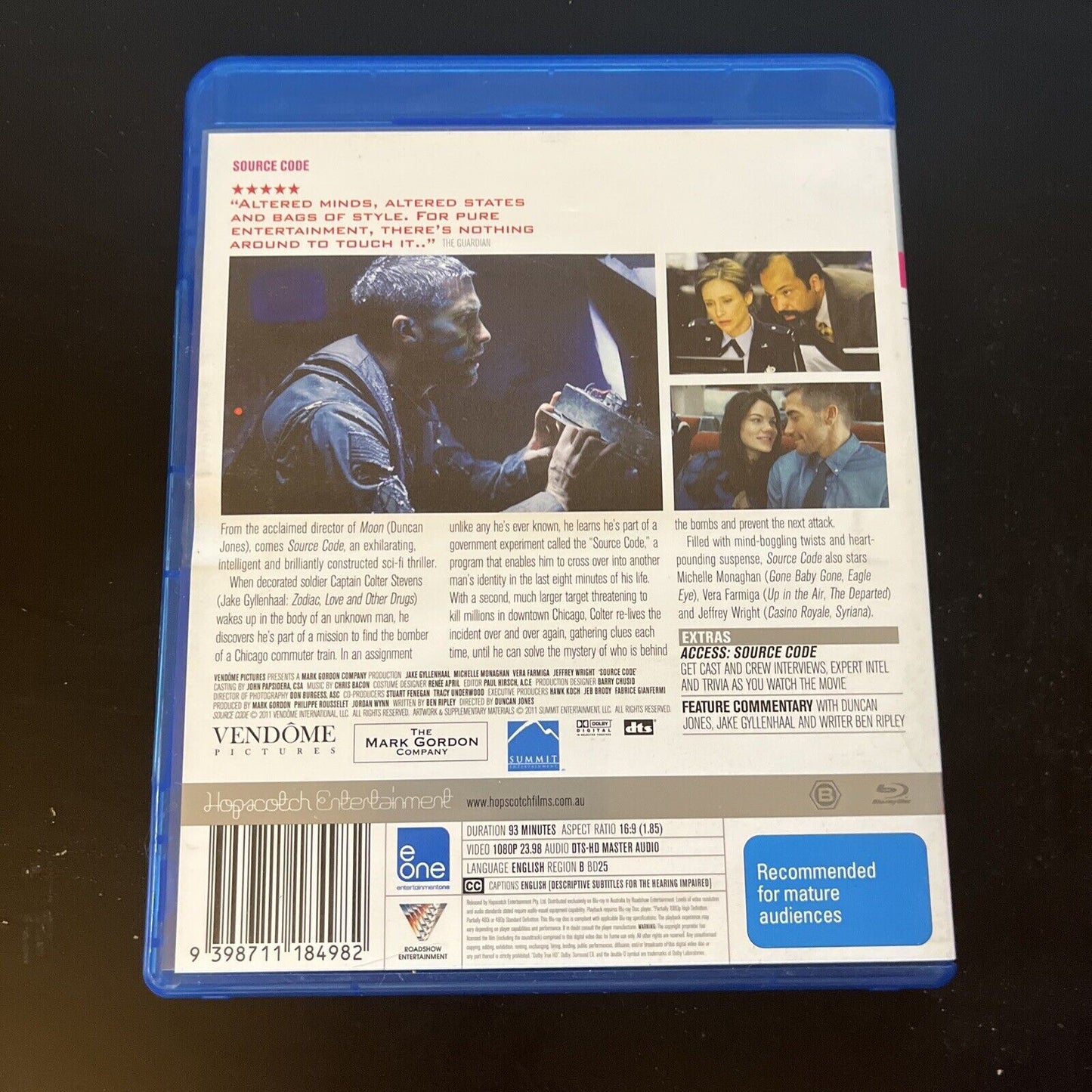 Source Code (Blu-ray, 2011) Jake Gyllenhaal, Michelle Monaghan Region B