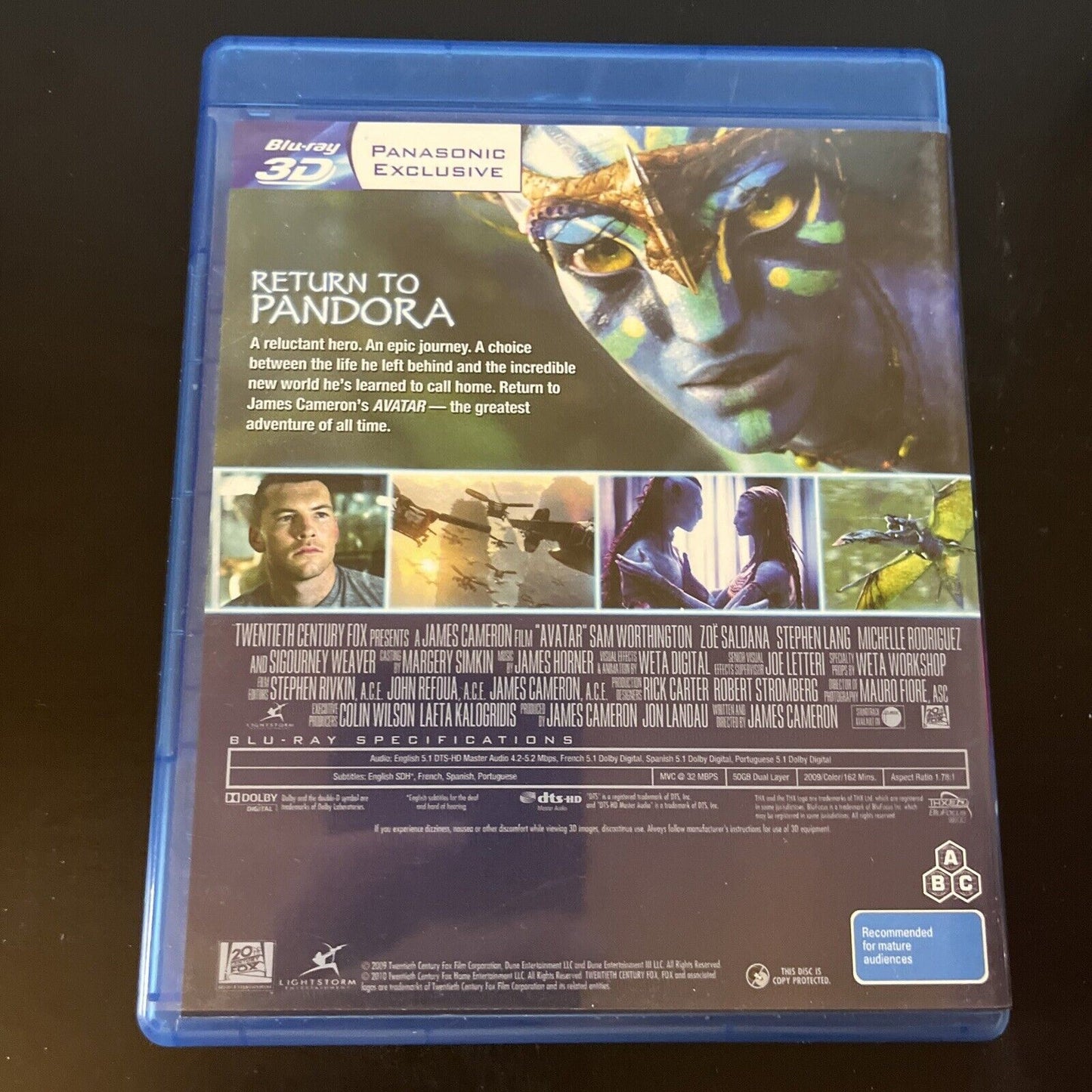 James Cameron Avatar - Panasonic Exclusive (Blu-ray 3D, 2009) All Regions