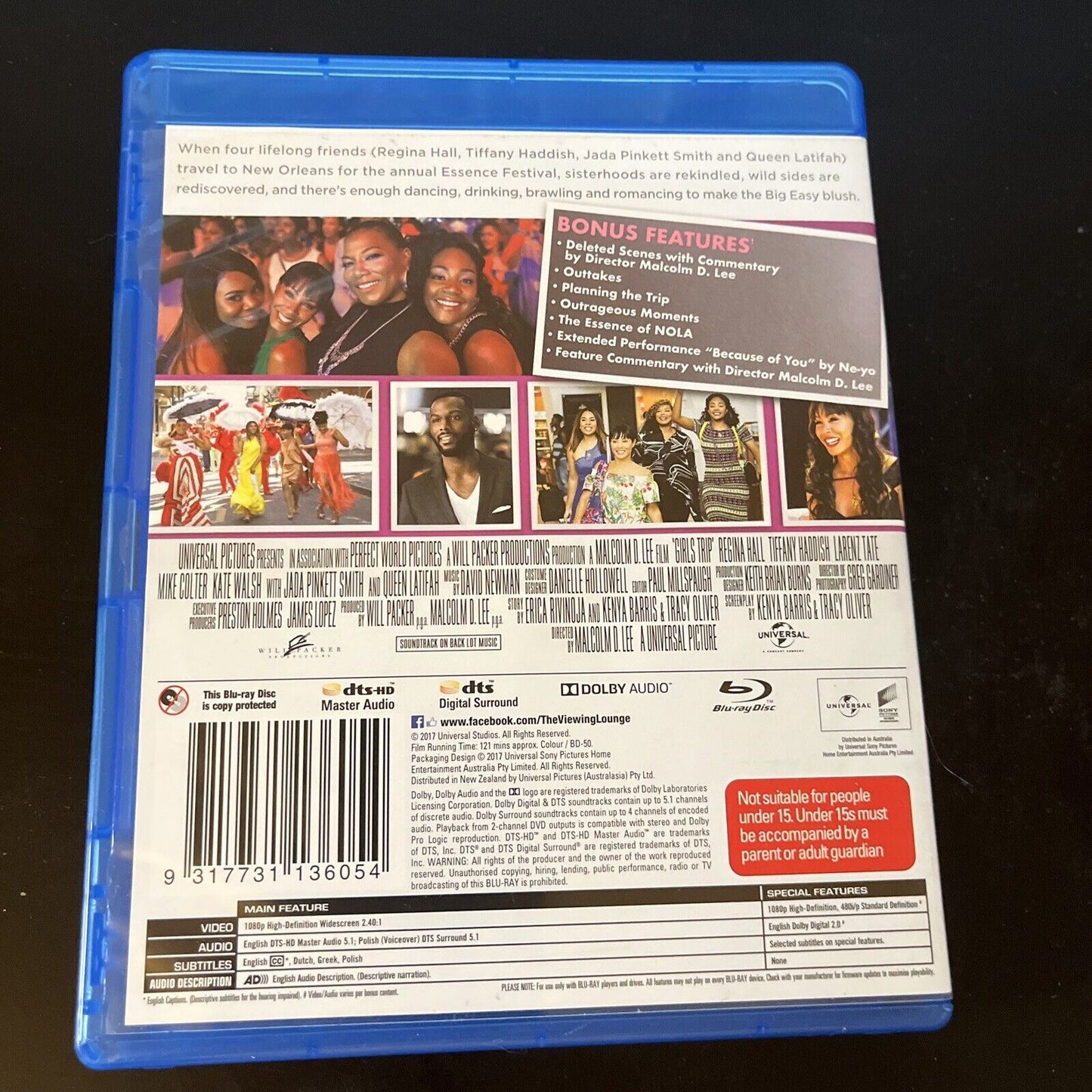 Girls Trip (Blu-ray, 2017) Regina Hall, Queen Latifah, Region B