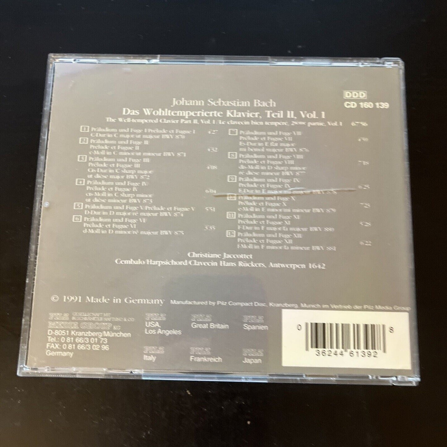 Vienna Master Series - Johann Sebastian Bach (CD, 1991)