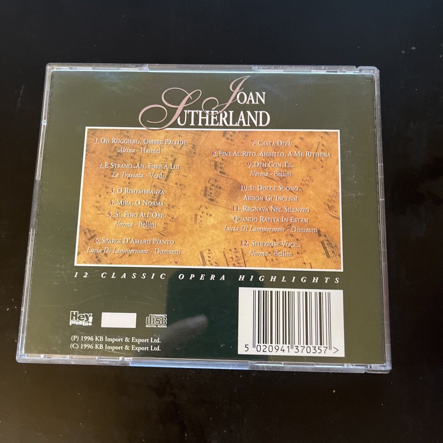 Joan Sutherland - 12 Classic Opera Highlights (CD, 1996)