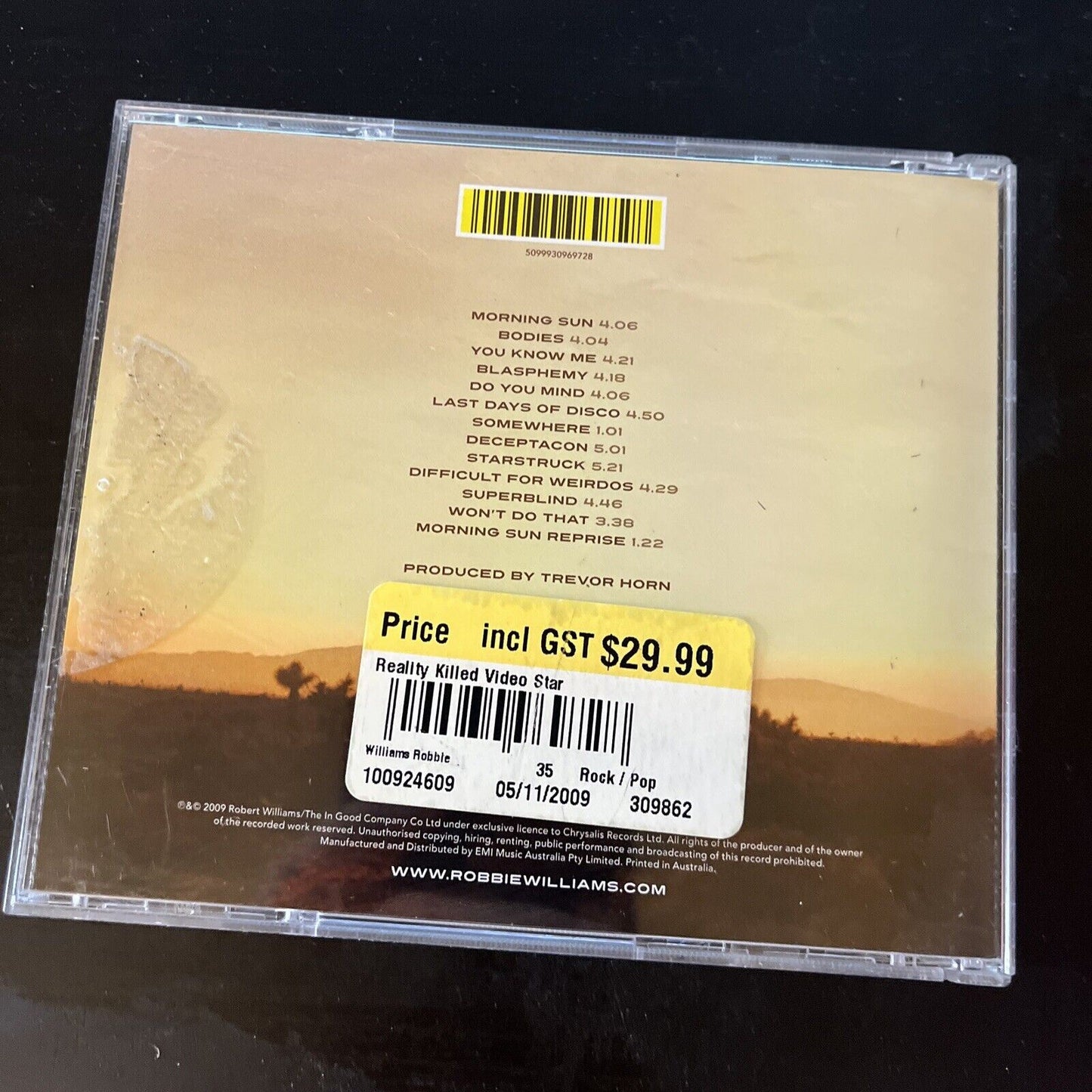 Robbie Williams -  Reality Killed the Video Star (CD, 2009)